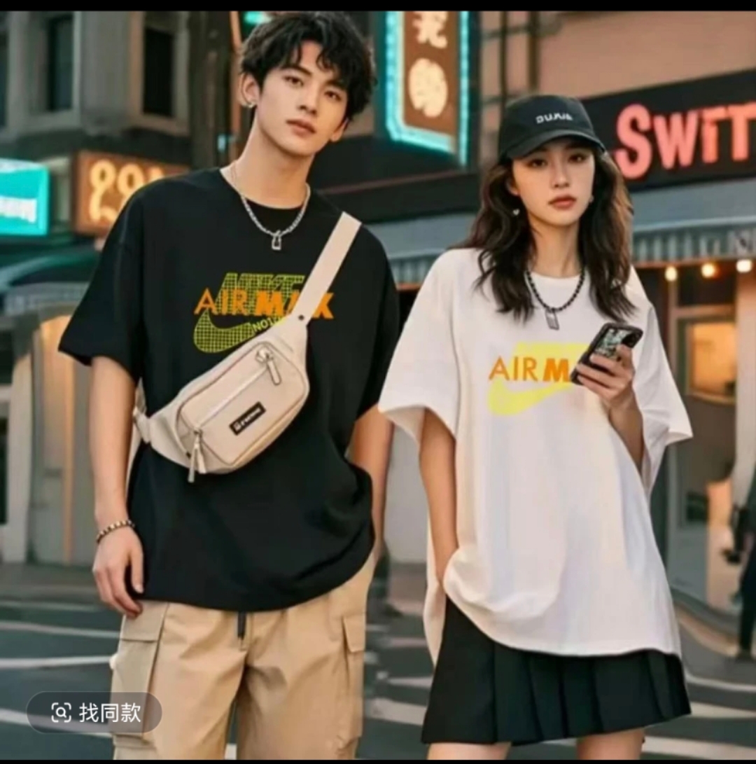 AJFZ 21【一折粉丝福利】夏季男女同款百搭时尚潮牌短袖T恤