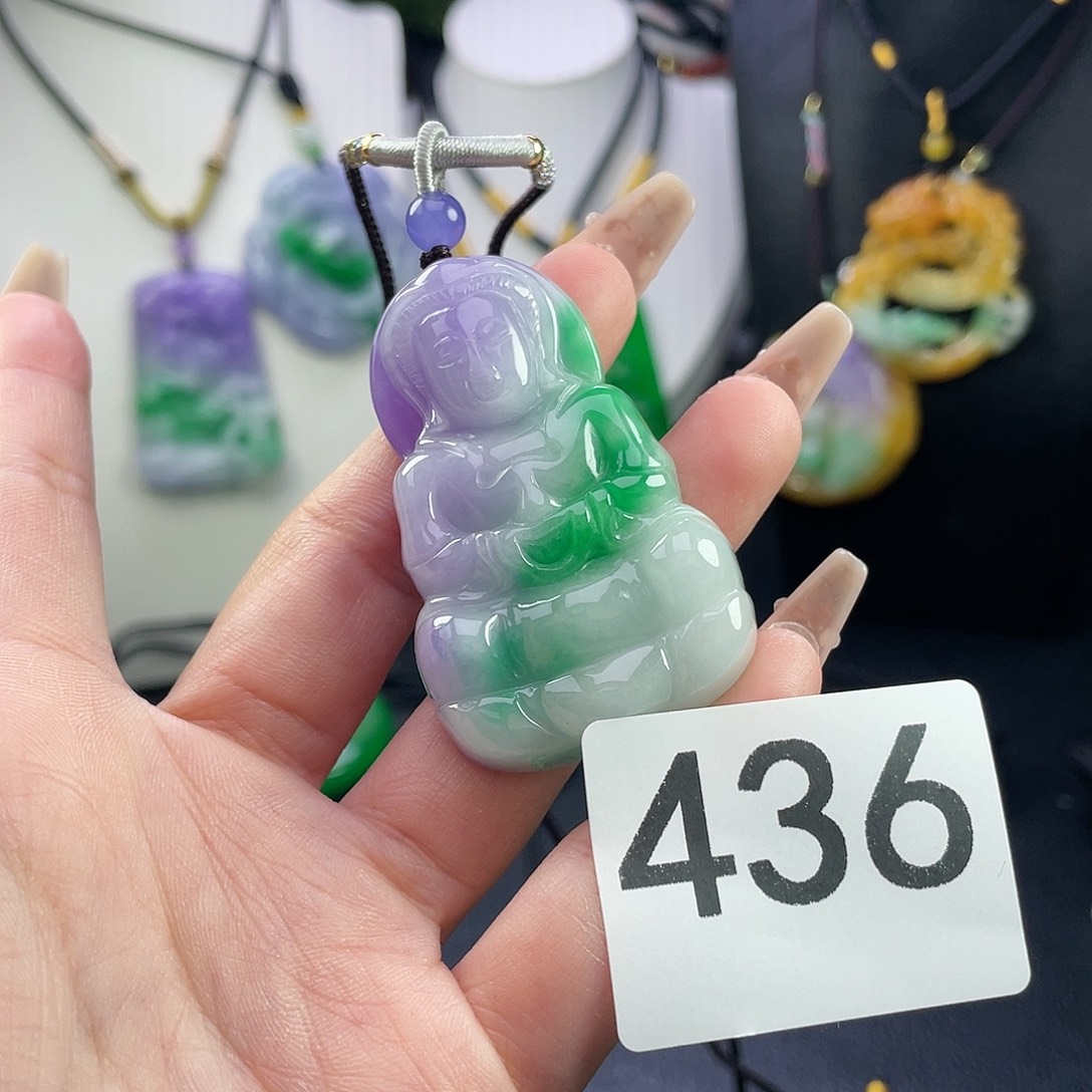 翡翠未镶嵌吊坠(赠链)