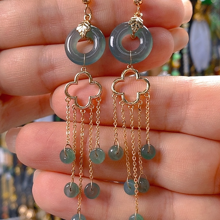 翡翠未镶嵌耳饰翡翠