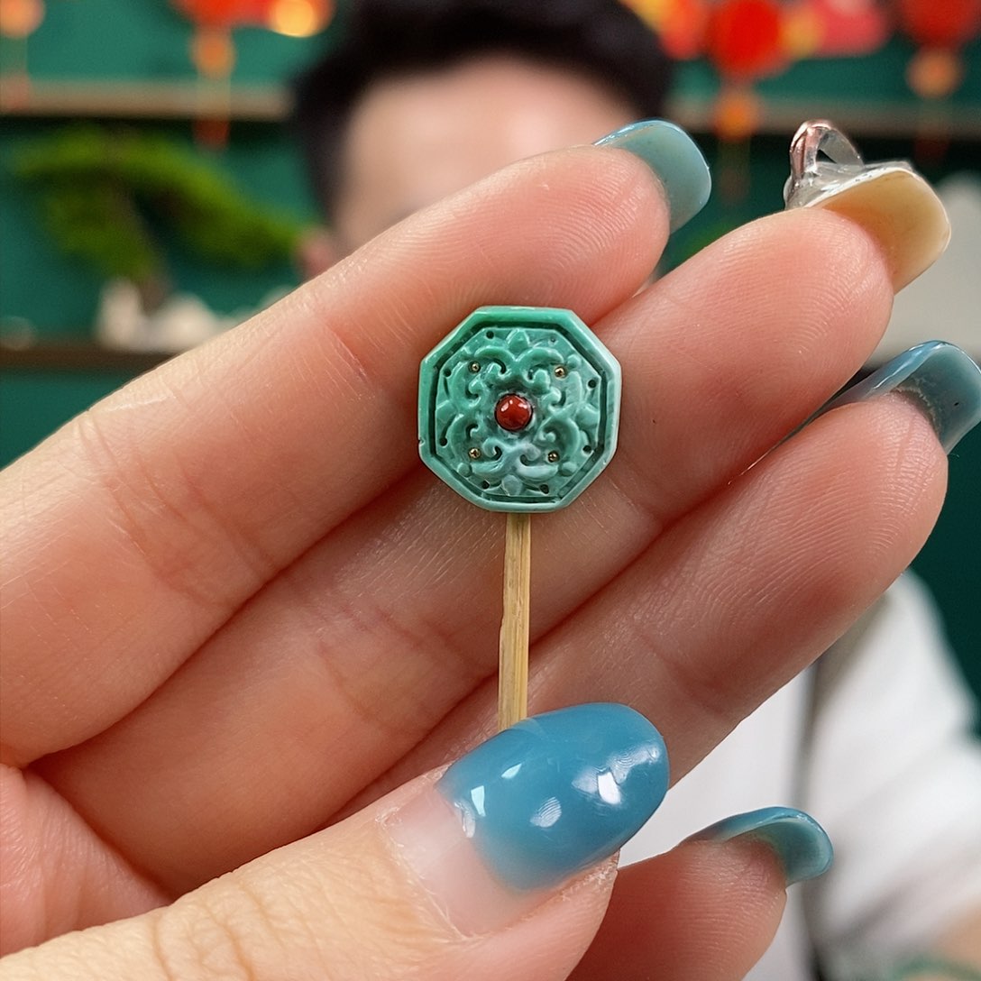 绿松石珠宝奇石未镶嵌柴**猫