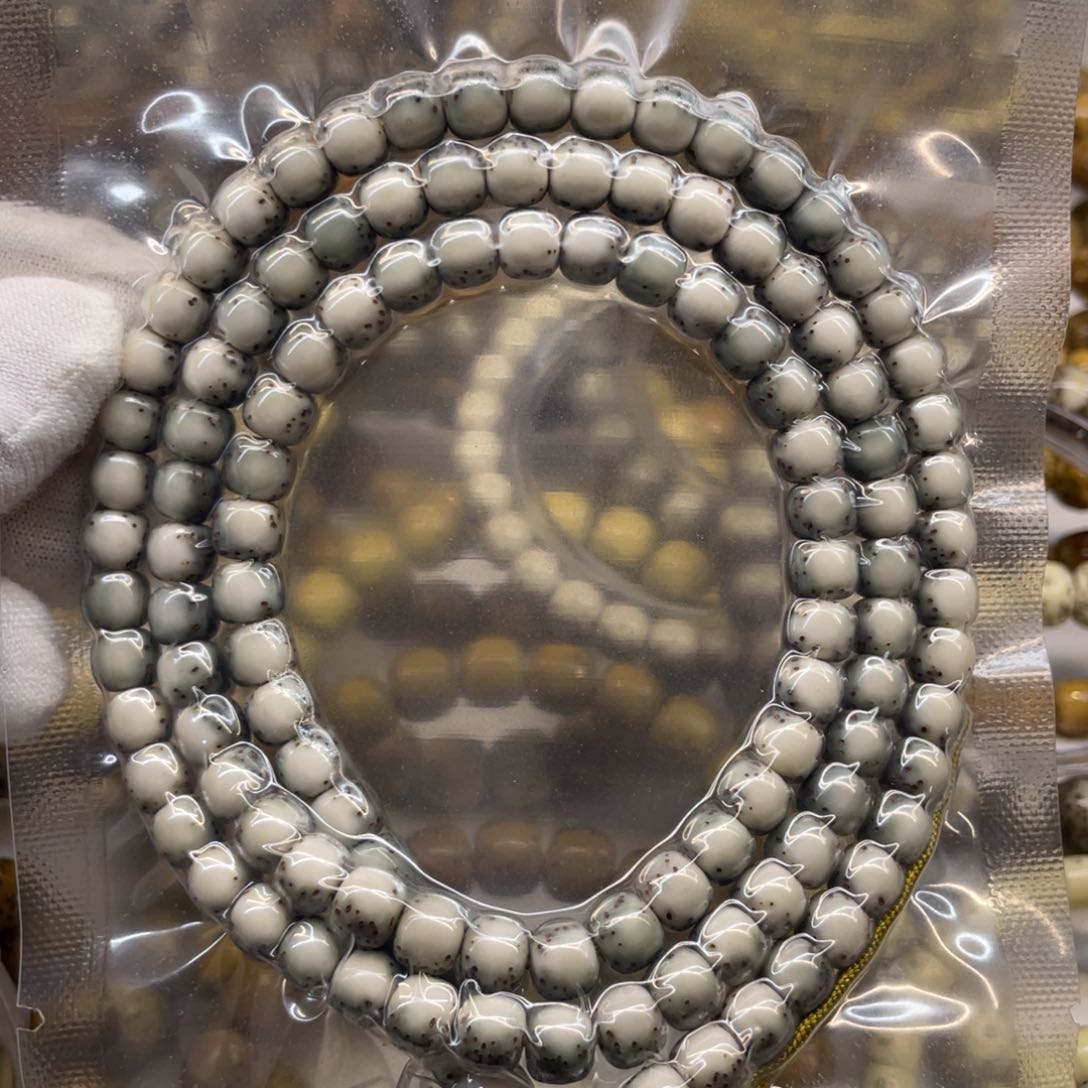 星月菩提吊坠石玉7/6河豚大留白绿包白