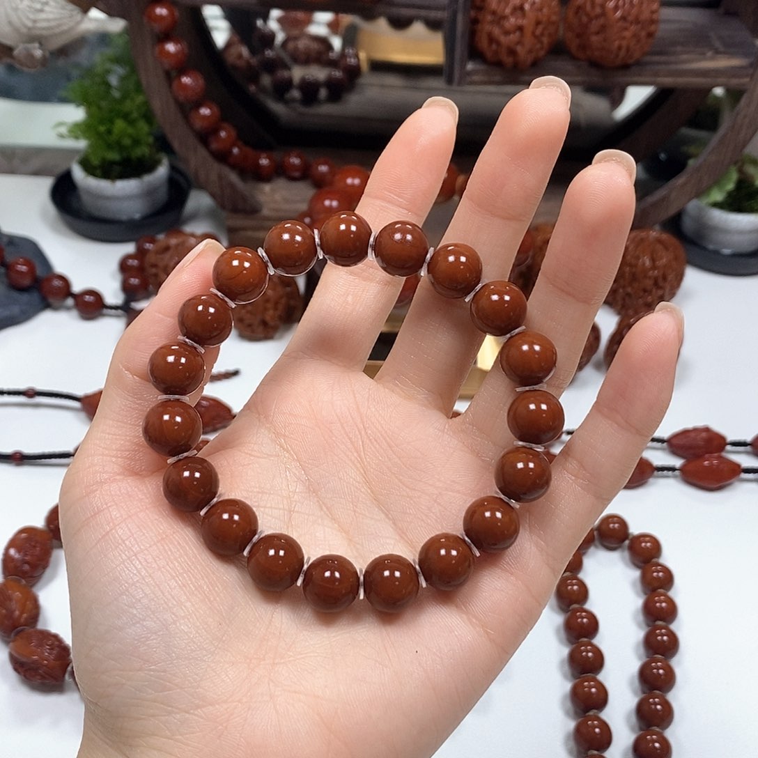 橄榄核把件O***O光珠手串