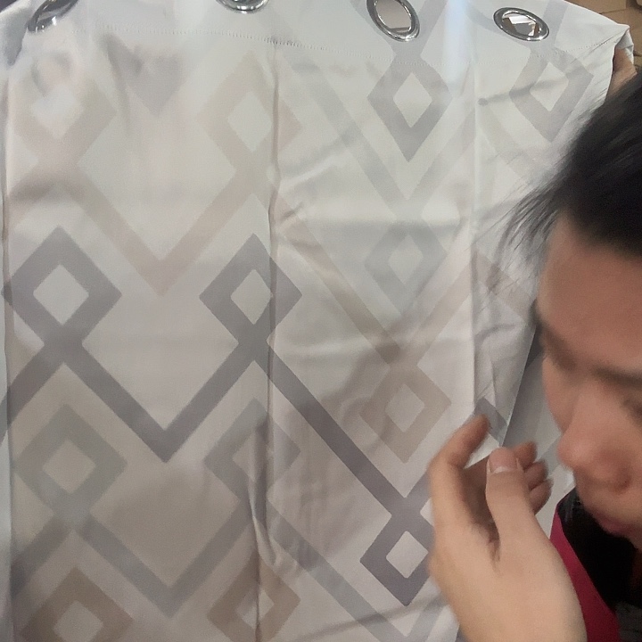 淡雅菱形格一对132*160