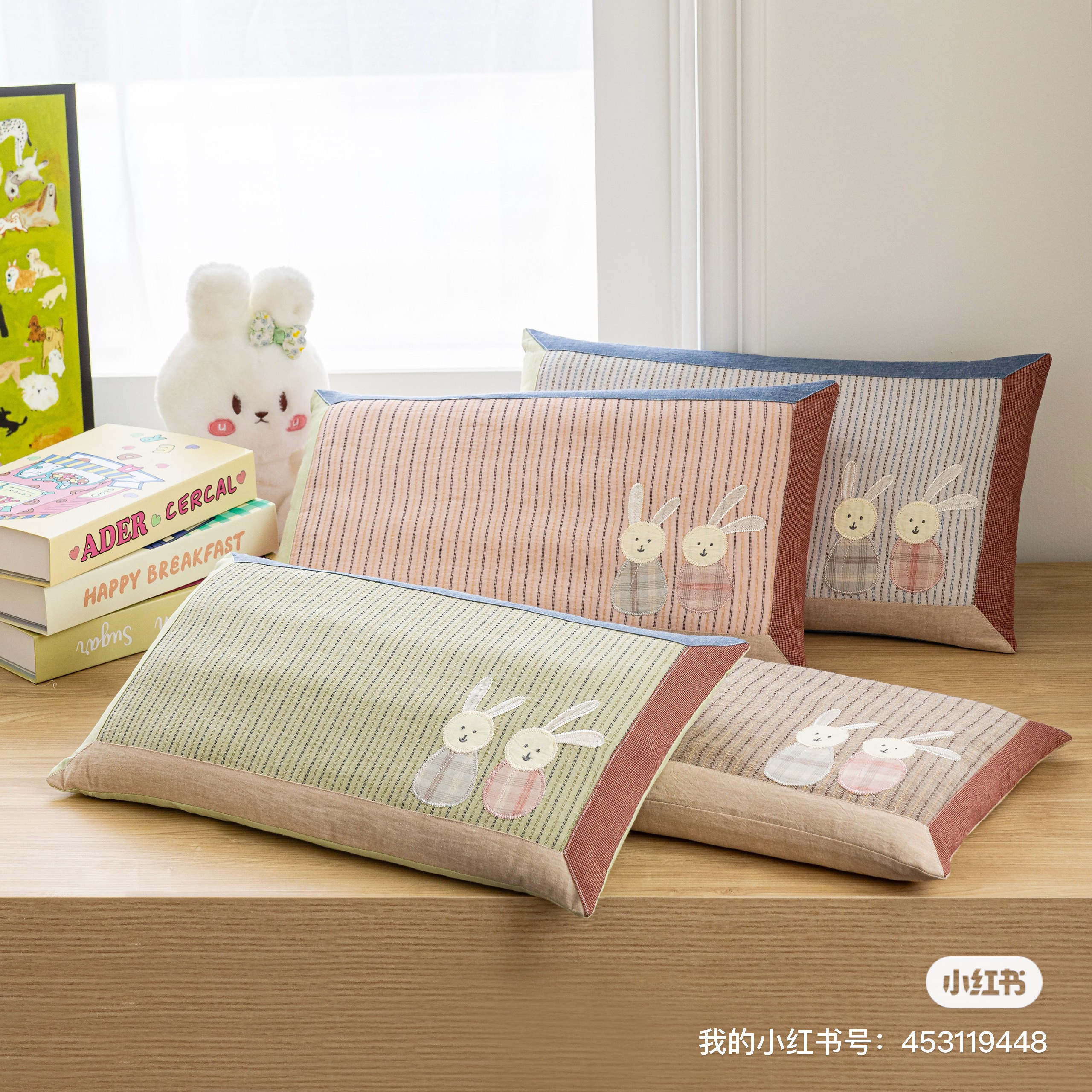 高密按扣式纯棉纱布卡通枕套全包加厚家用
