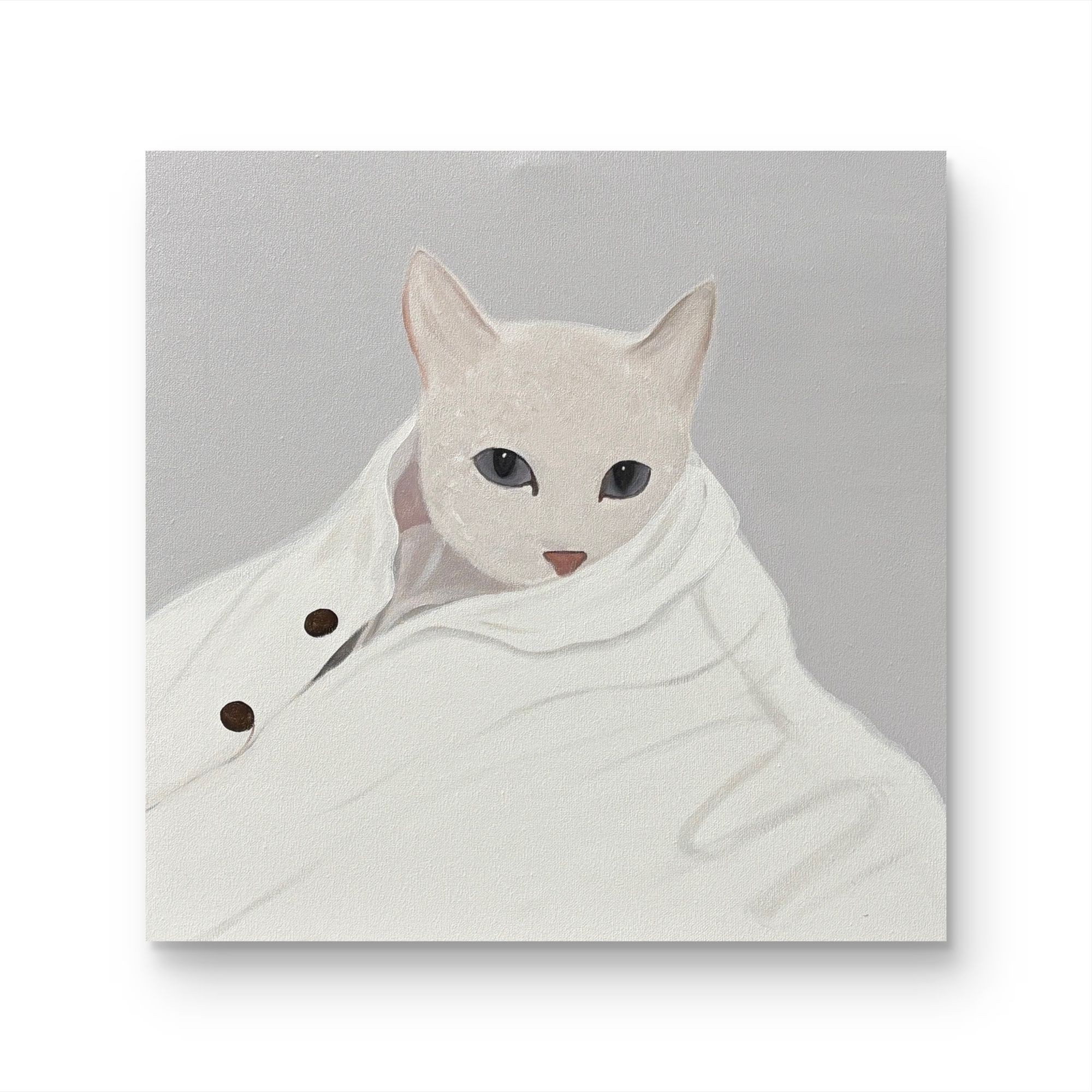 【绅士猫】 孤品“50*50” No.334 纯手绘挂画