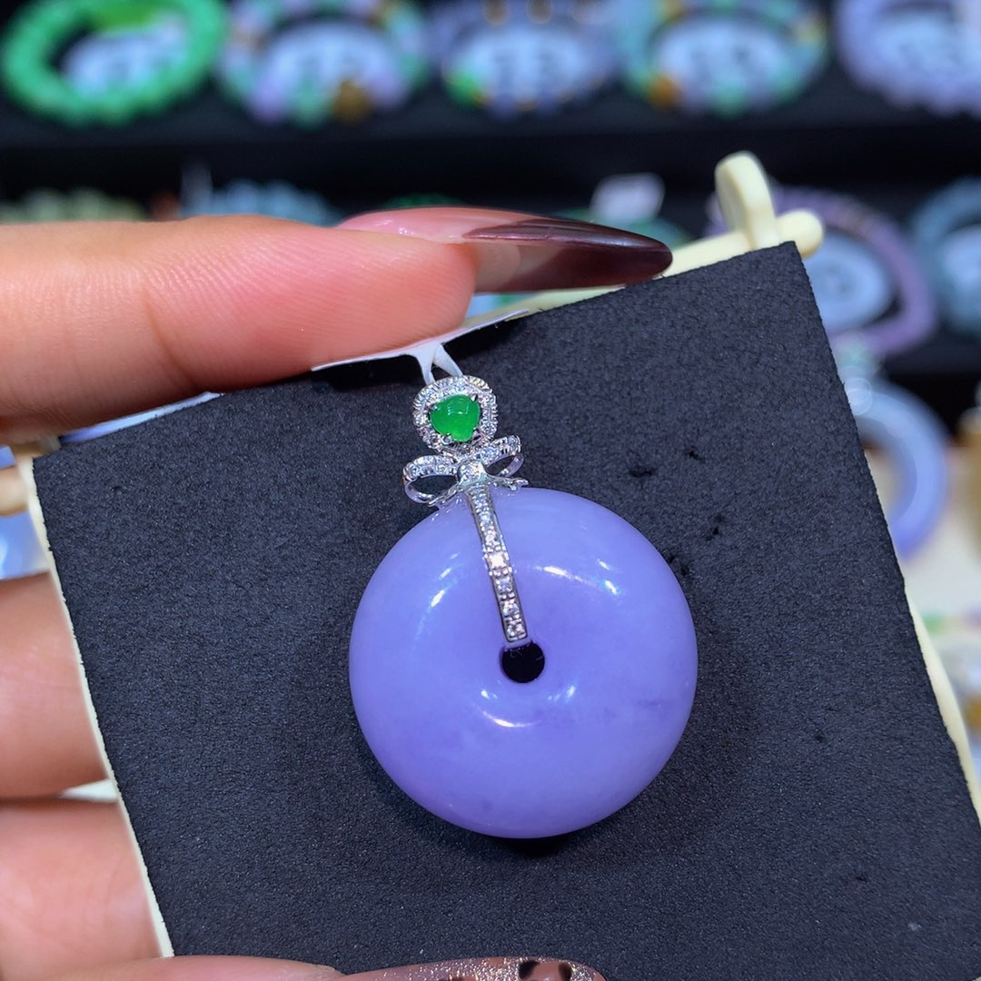 翡翠18K金镶嵌手链