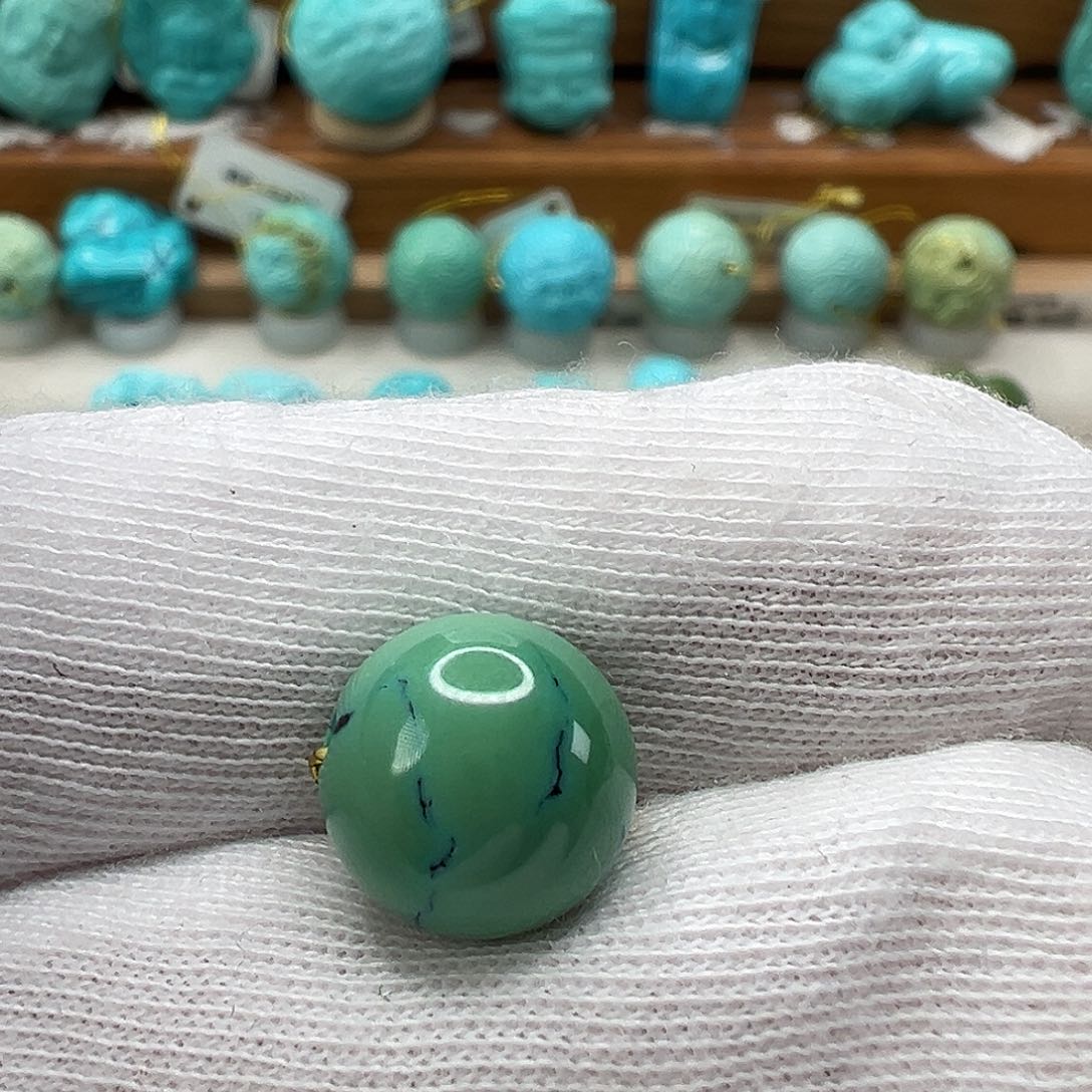 绿松石圆珠 未镶嵌