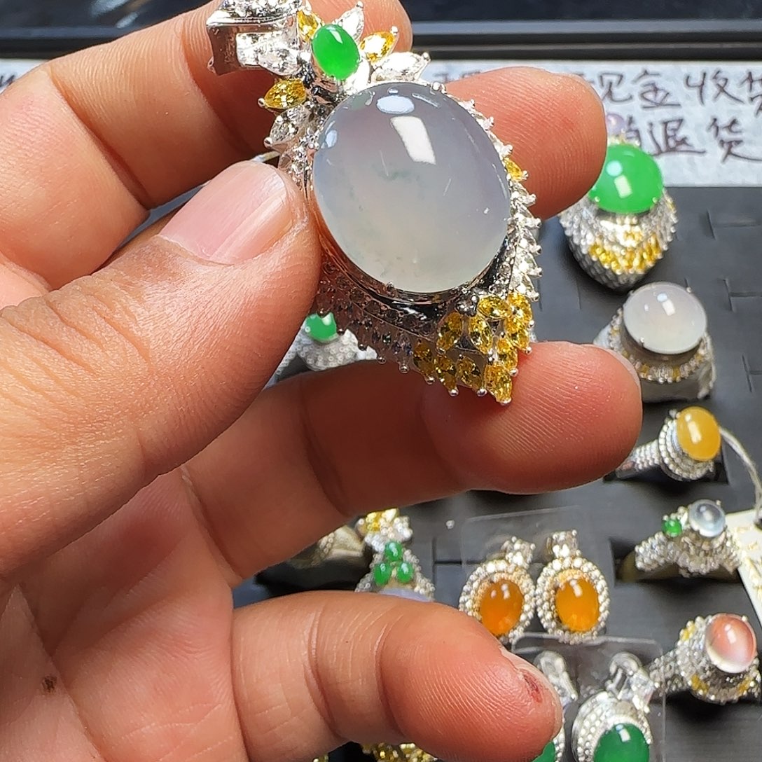 翡翠未镶嵌戒指天然缅甸