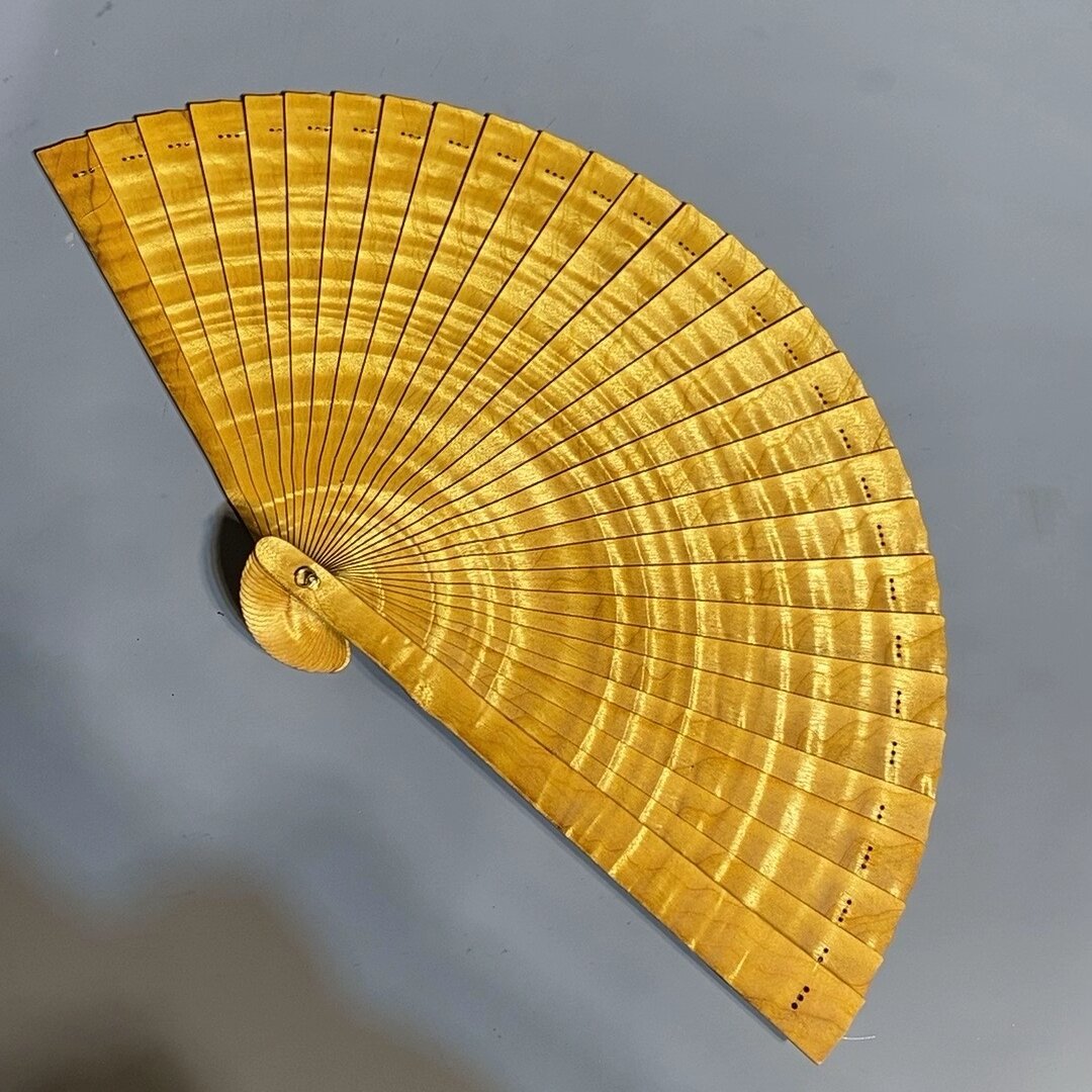 金丝楠木扇子小叶桢楠苏扇21cm收藏送礼