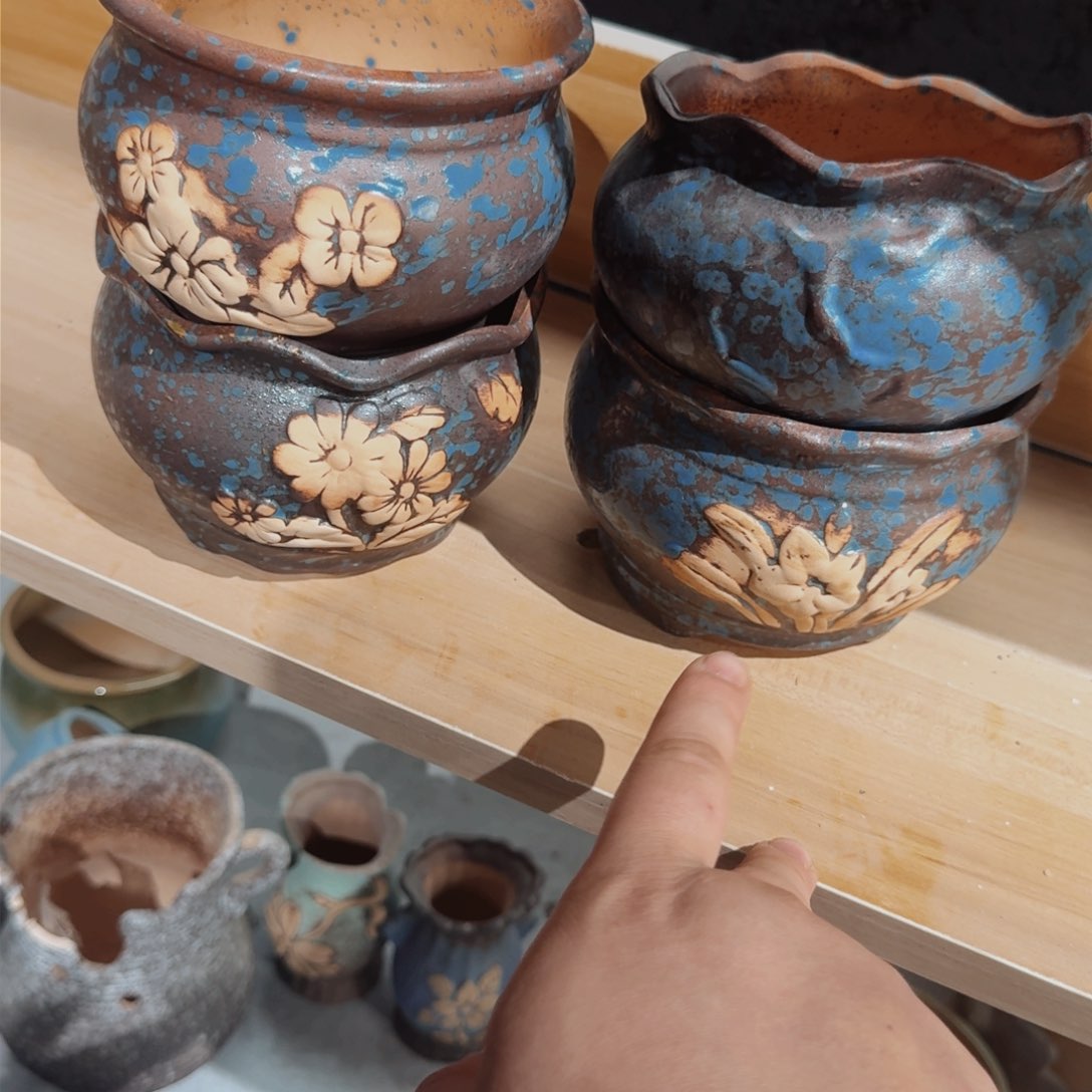 紫砂花盆粗陶盆醋