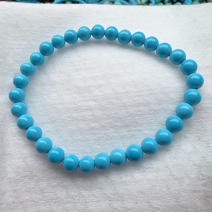 尺寸：6左右蓝圆珠单圈