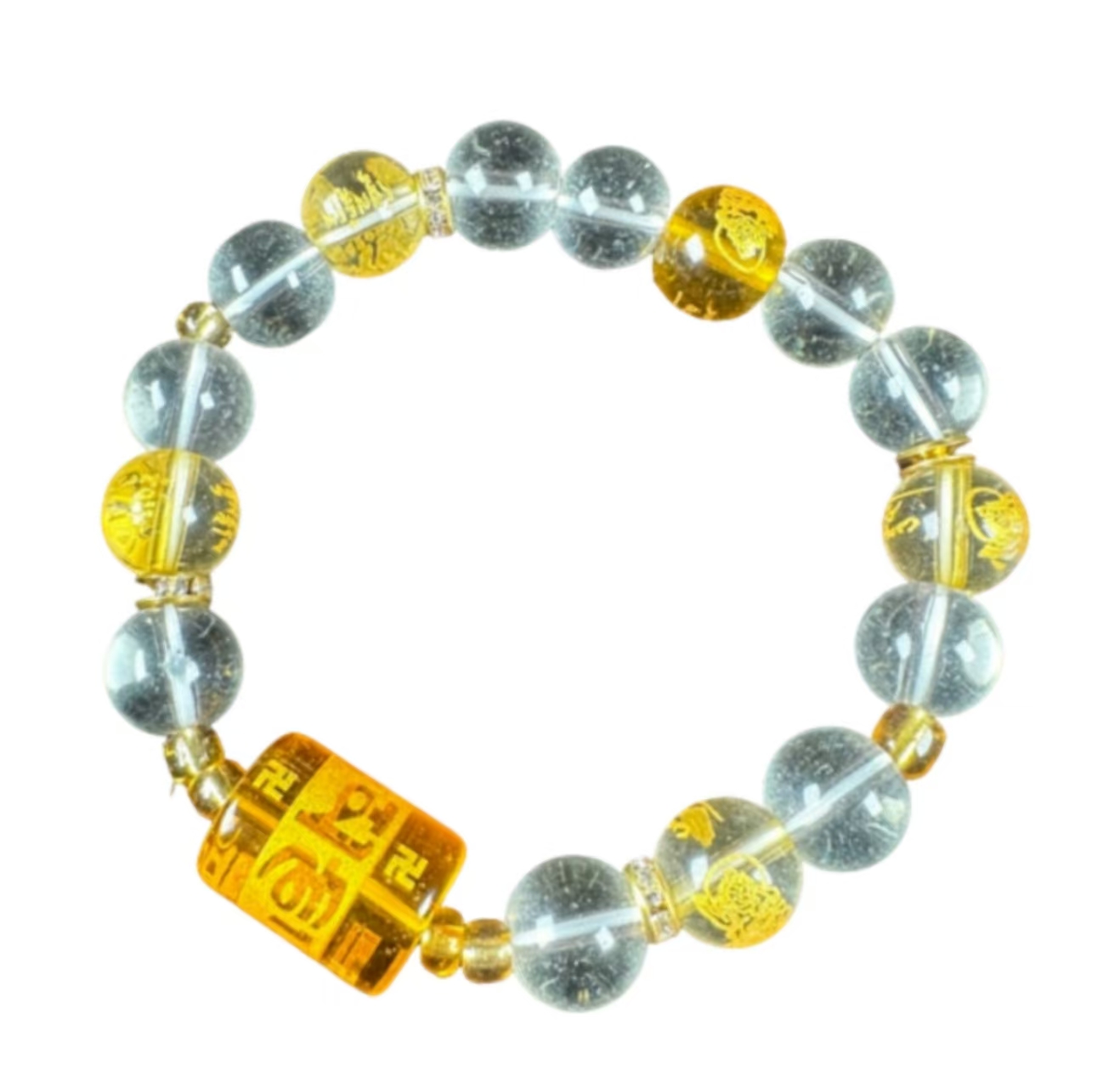 【大少珠宝专属】XT009 透明黄珠串 多样性发其一