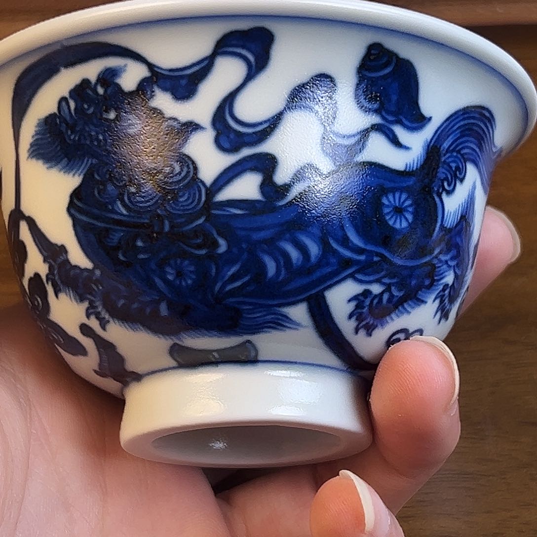 问青坊柴窑仿元压手杯