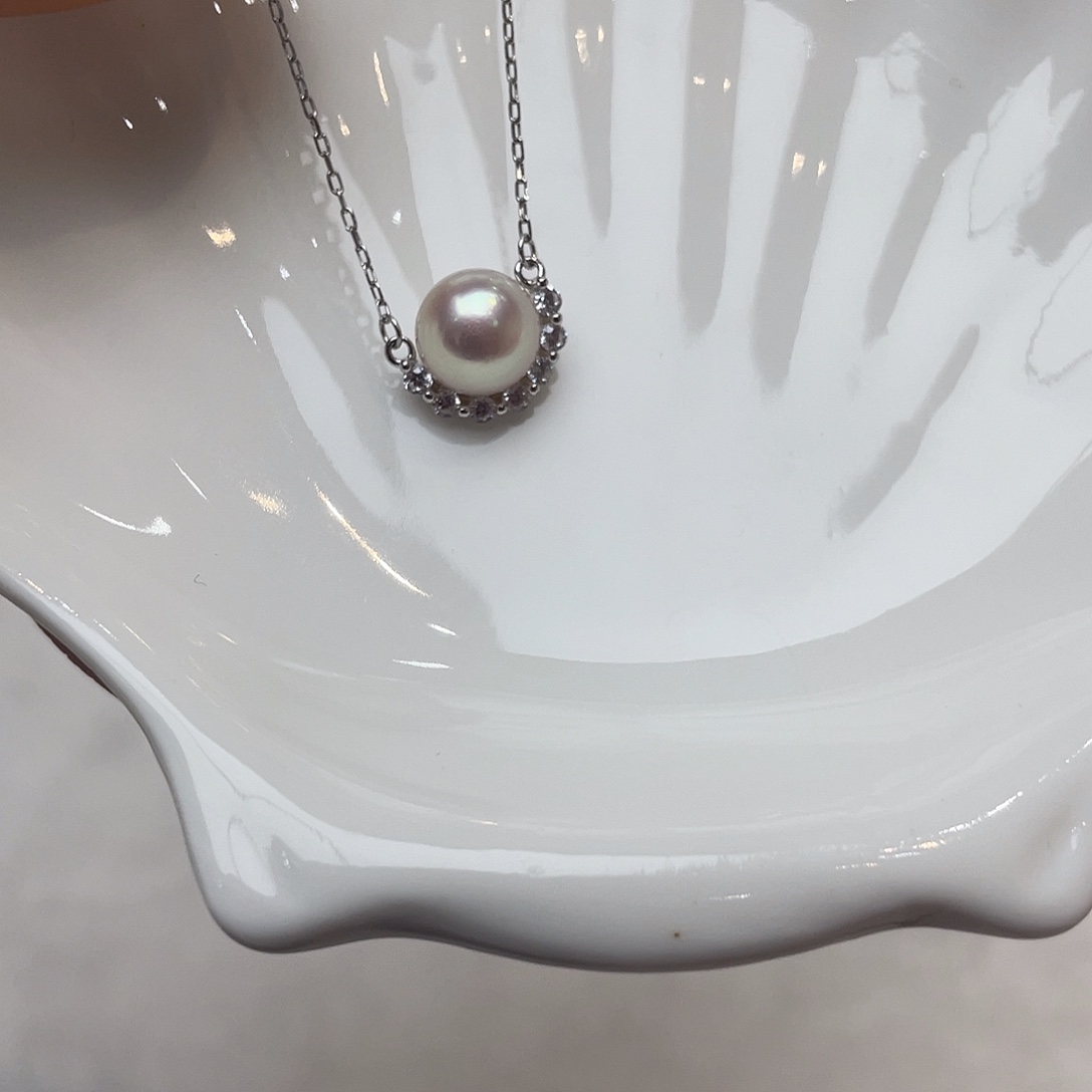 海水珍珠颈饰银S925镶嵌