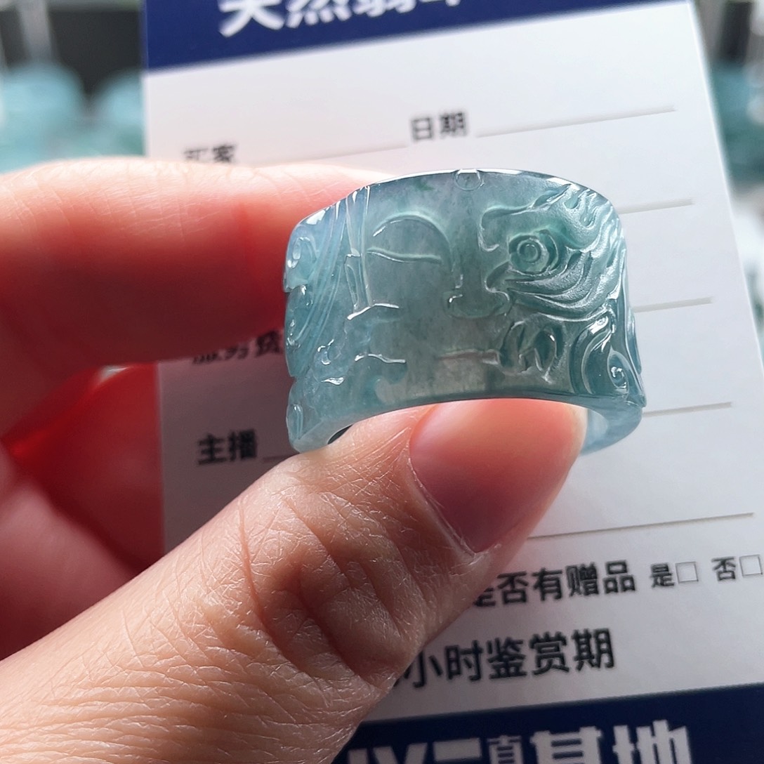 未镶嵌戒指翡翠ྉ**森翡翠
