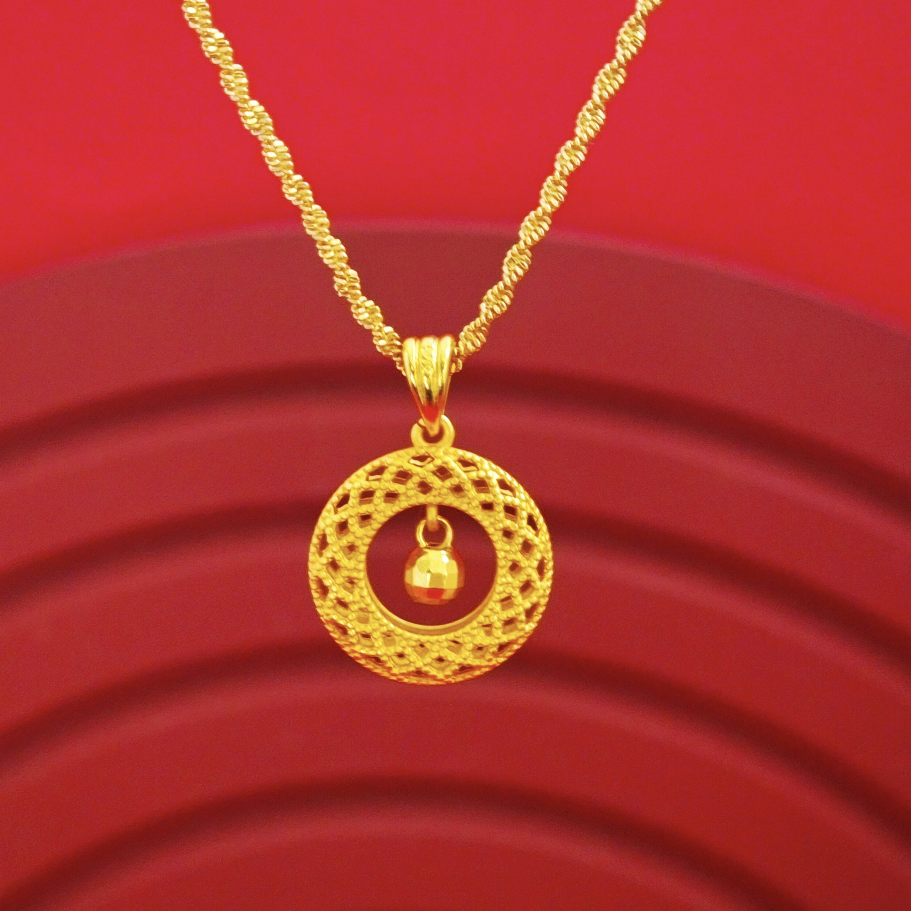 铜合金项链 WD镂空灵动优雅贵气时尚项链---M扣