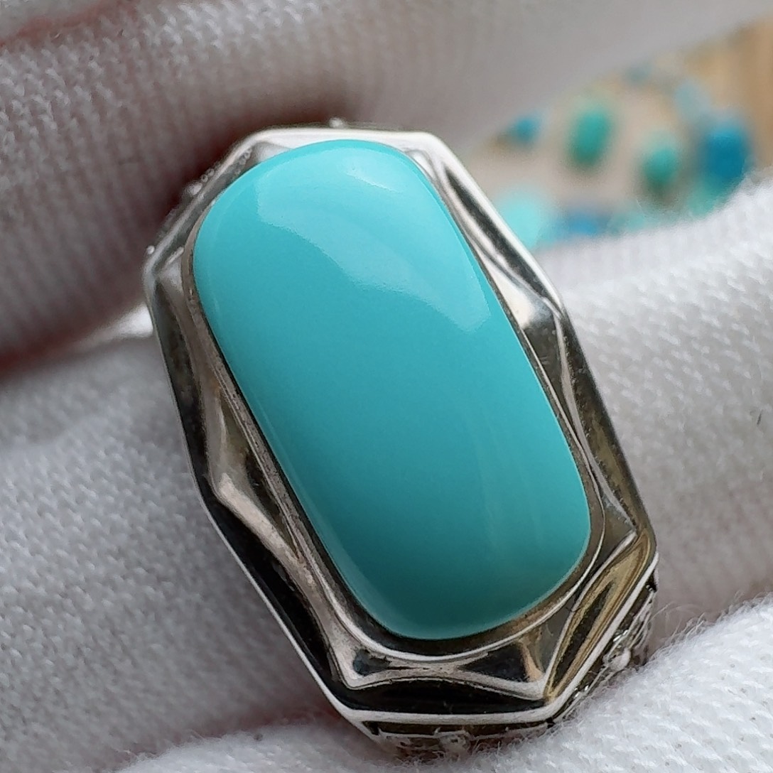 绿松石珠宝奇石银S925镶嵌