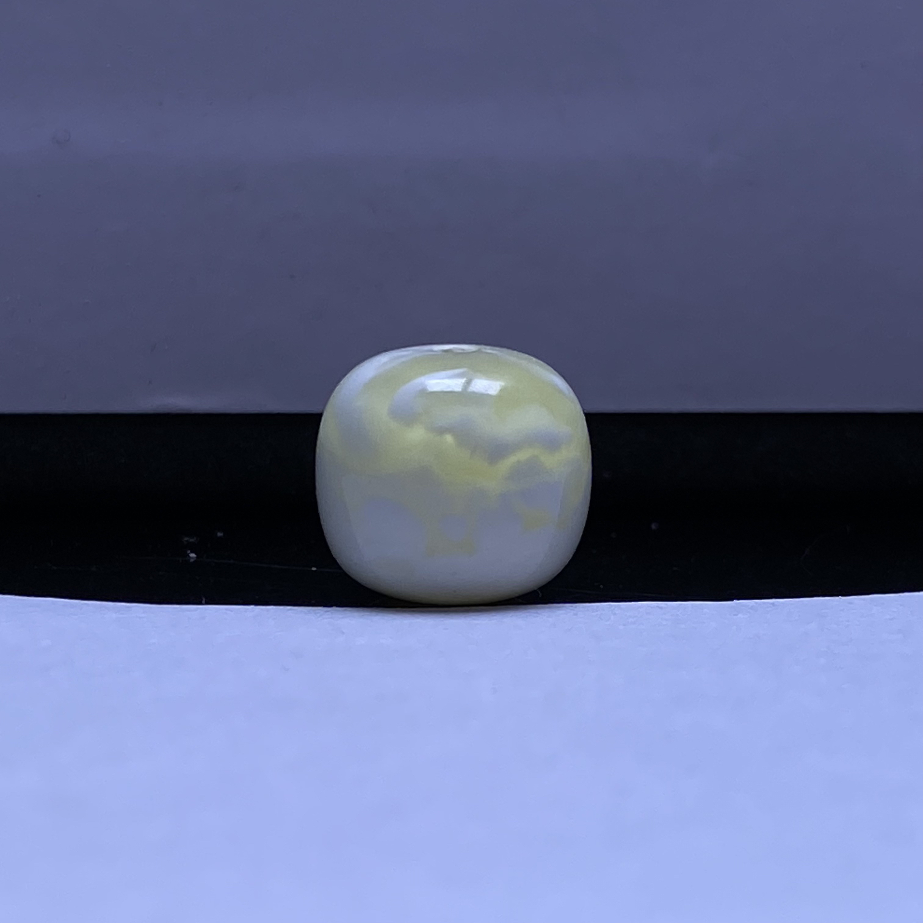 琥珀蜜蜡漆白溶洞妖高品老型配饰单珠10.1mm