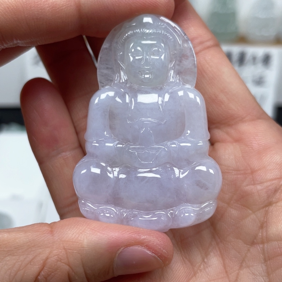 翡翠颈饰未镶嵌天然翡翠A货观音109号