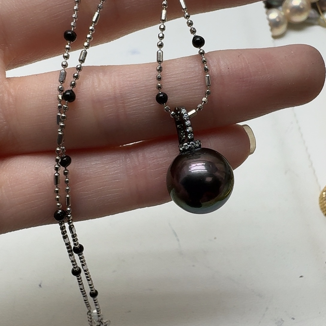 颈饰海水珍珠银S925镶嵌