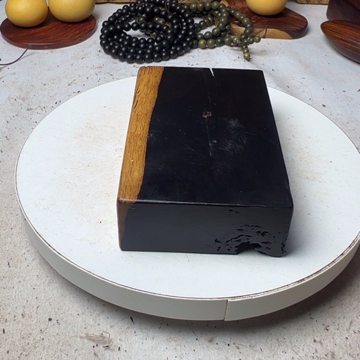 惠***师木千年乌木紫光檀底座