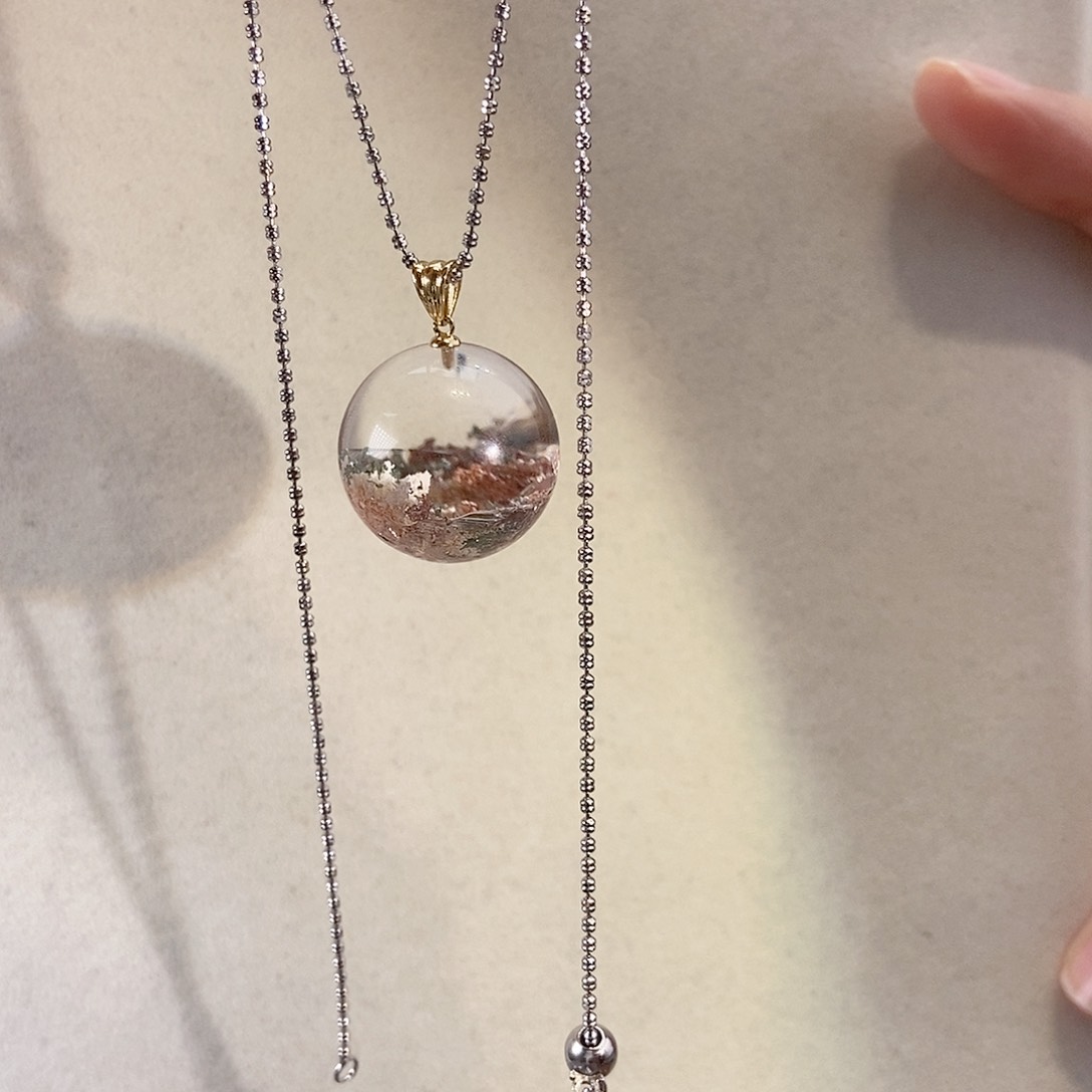 颈饰18K金镶嵌水晶