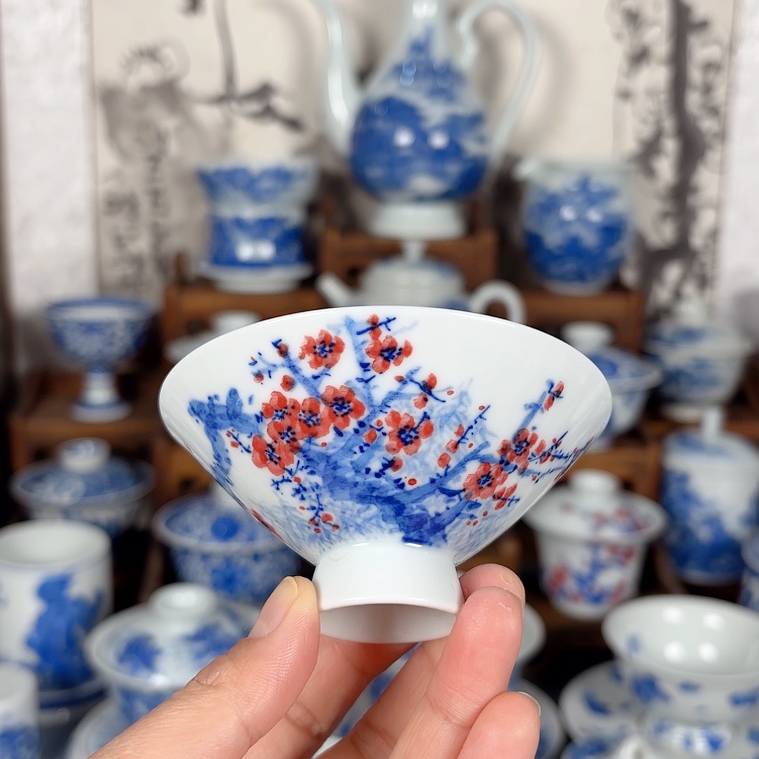 杯青花瓷器手绘作品杯