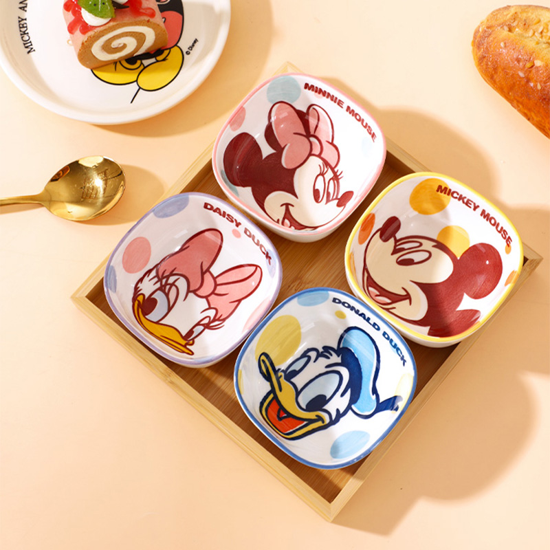 【旭业老张】迪士尼正品舒悦美乐系列调味碗碟-4个混装