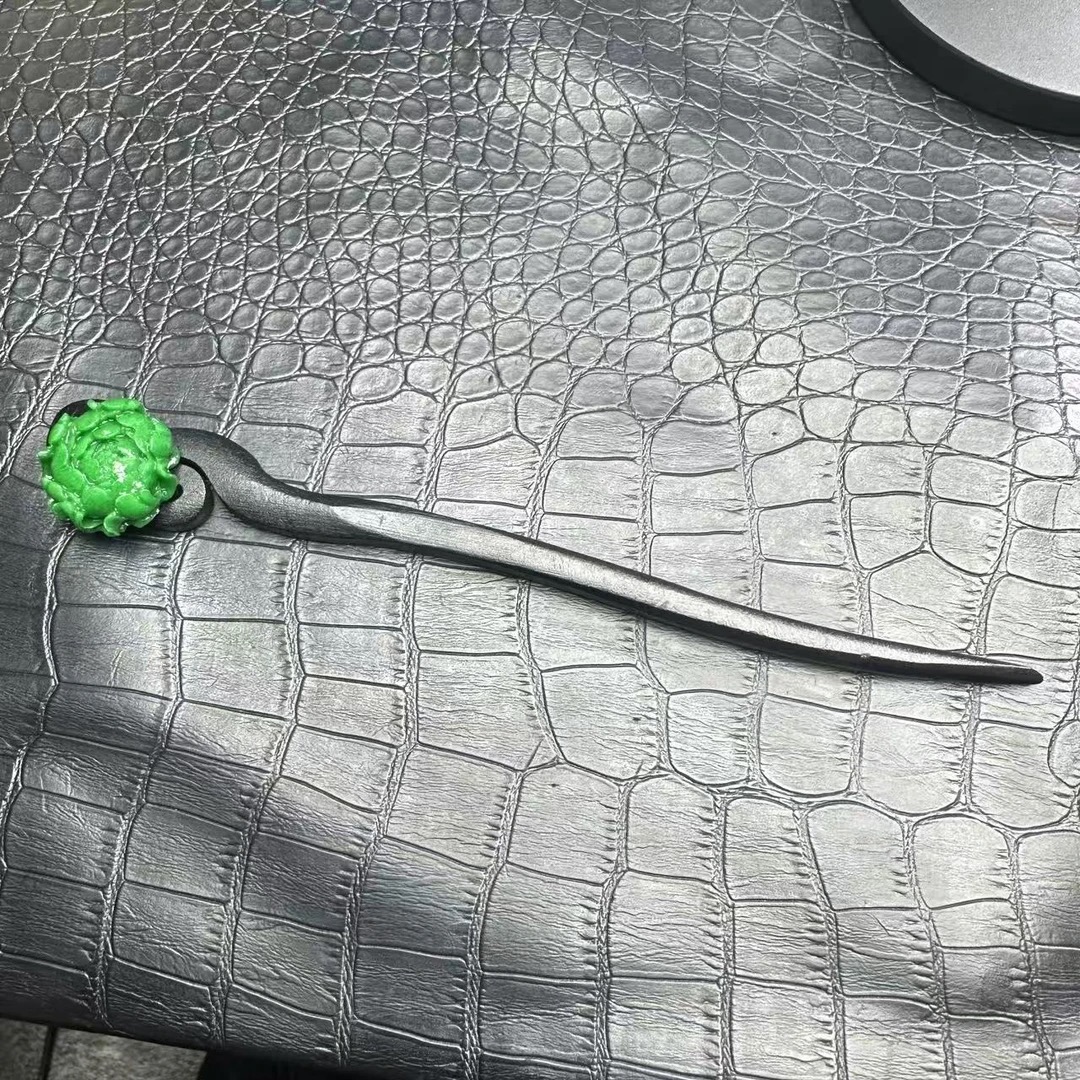 满绿牡丹花发饰 A265