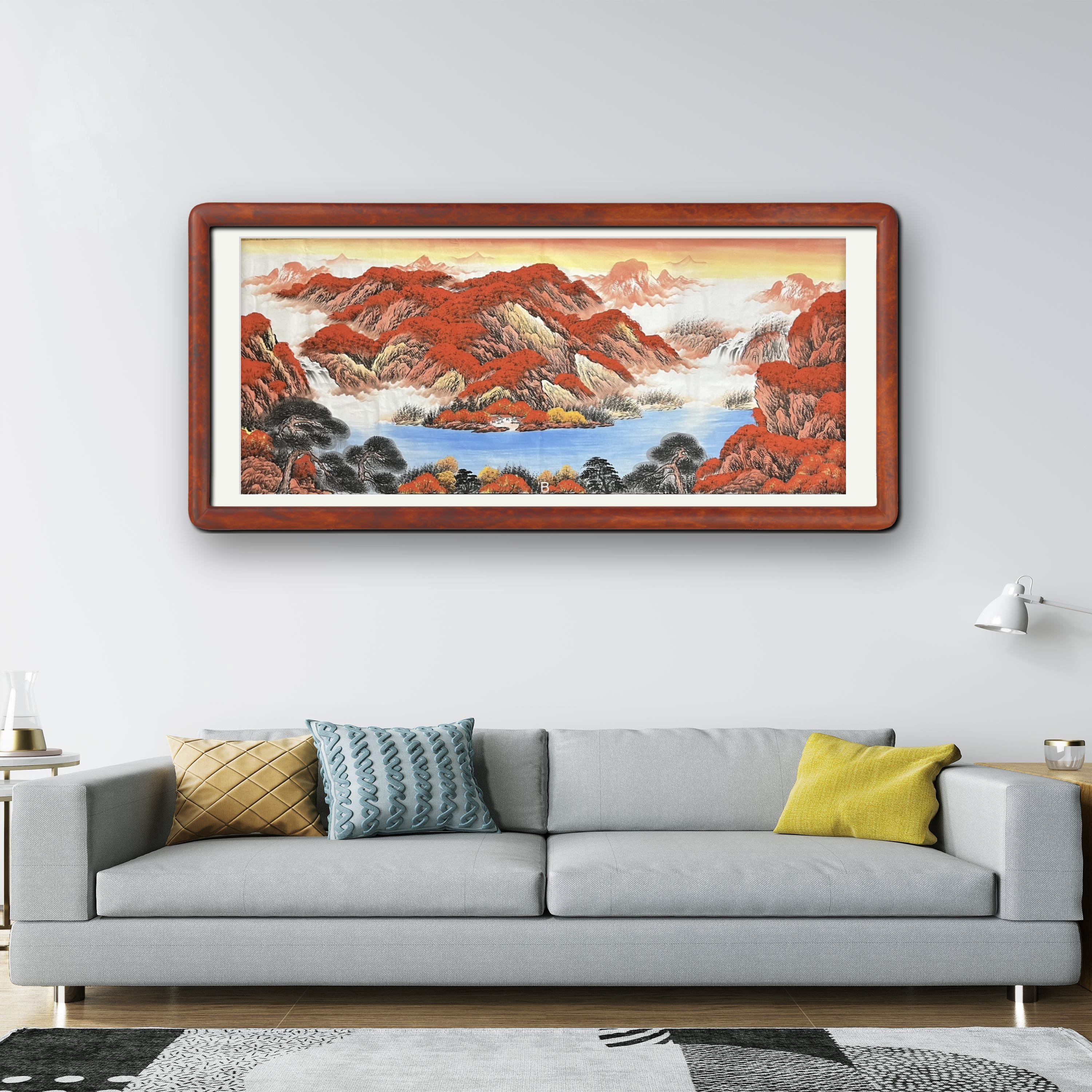 国画 小八尺 240*100 鸿运当头 不带框 宣纸 家居办公