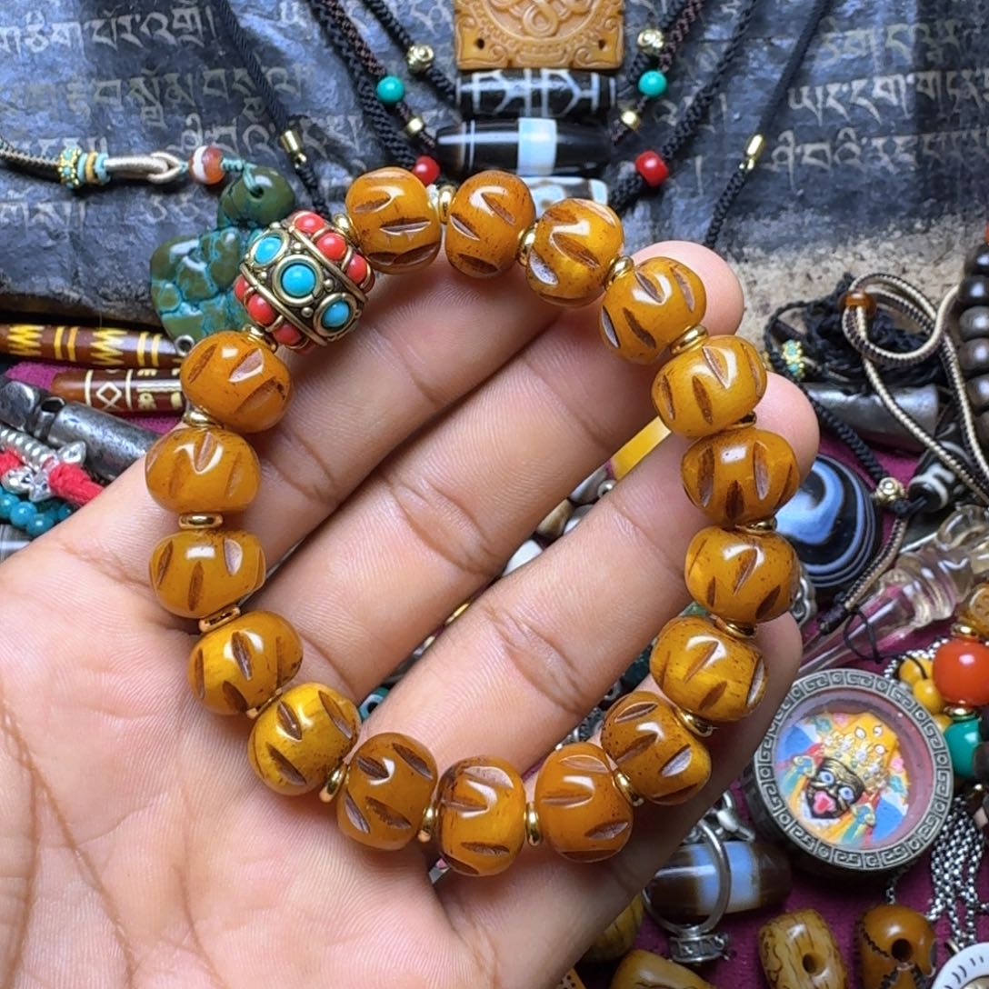 金刚菩提手串牦牛骨84