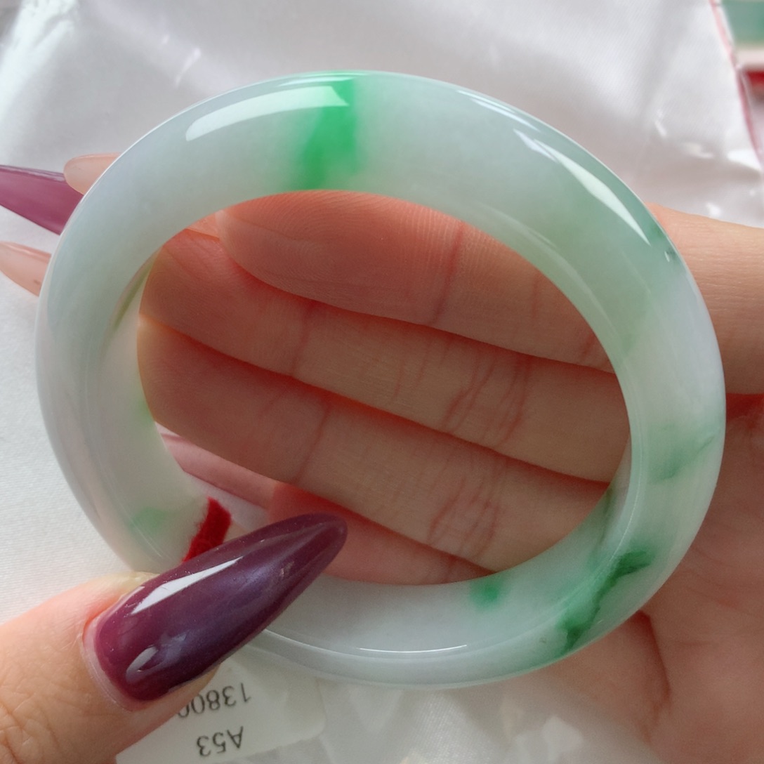 未镶嵌手镯翡翠缅甸天然翡翠A货53.6