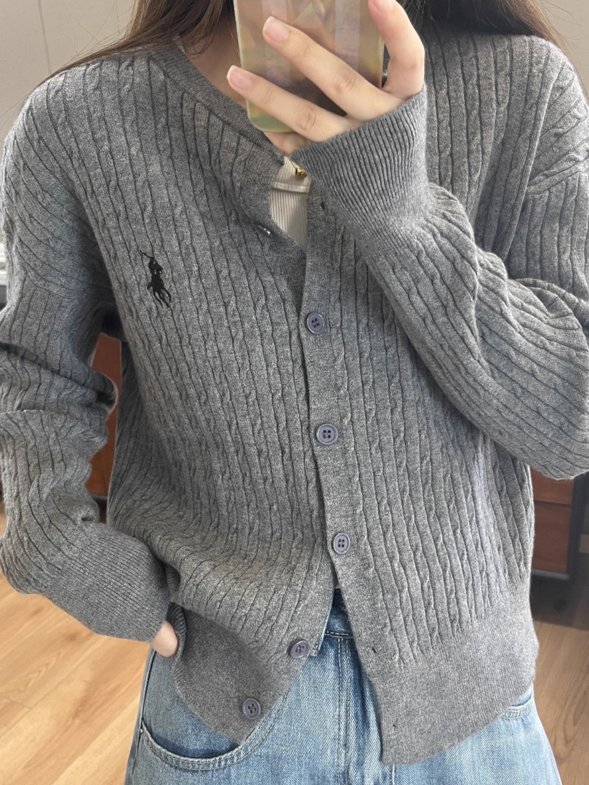 大码女装刺绣针织衫开衫女2025秋季新款麻花毛衣短外套女外搭上衣