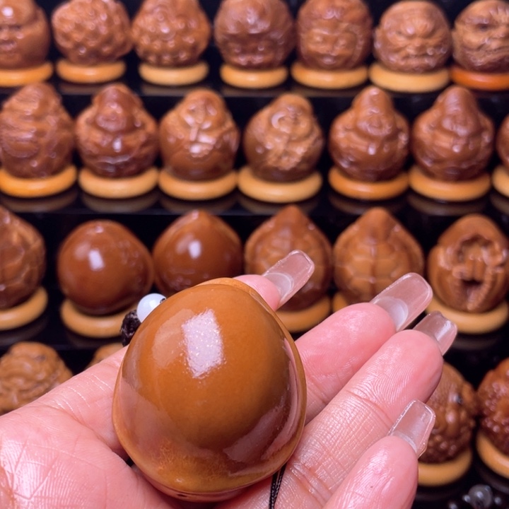 橄榄核把件菩*橄榄雕刻