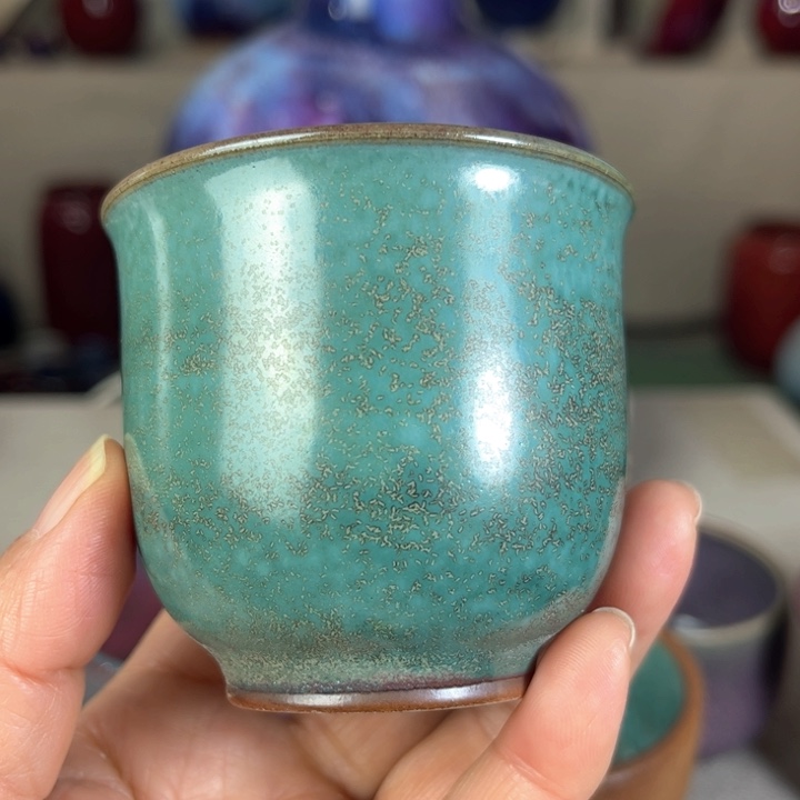 瓷片钧瓷手工艺品杯子