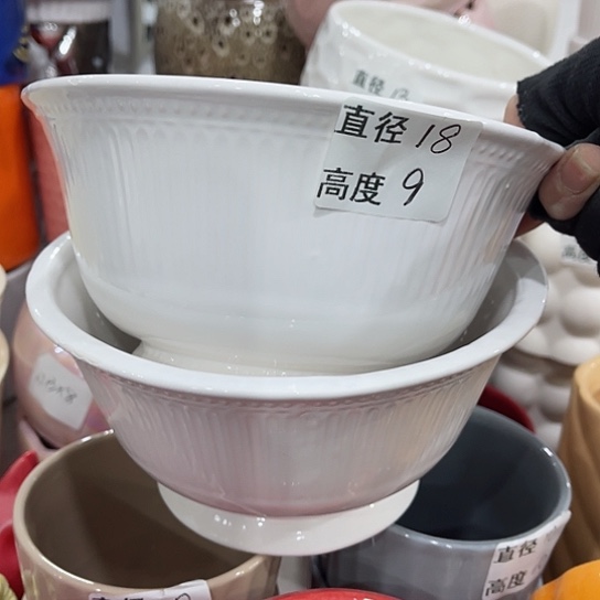 多年绿植陶瓷花盆9.9包邮，有孔