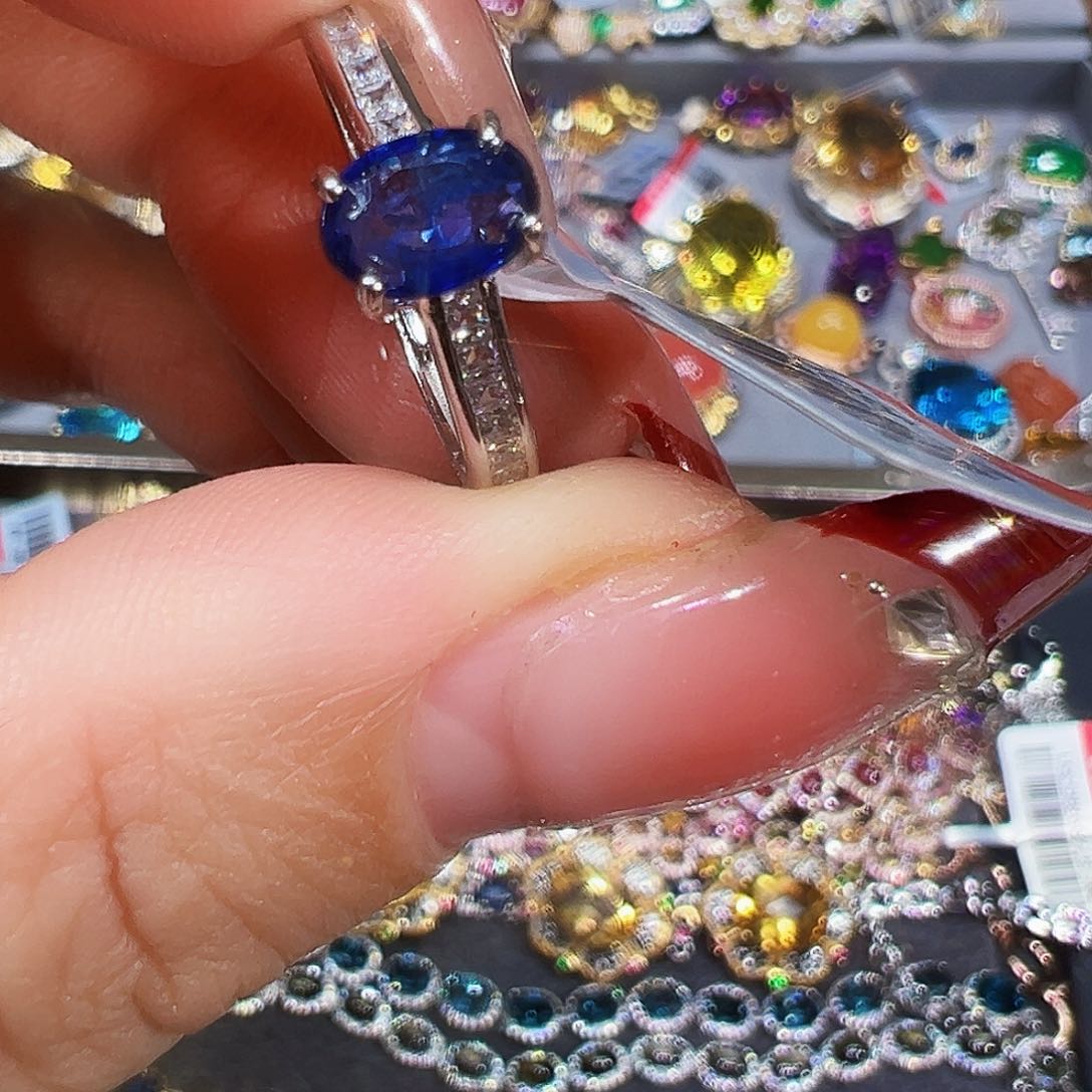 银S925镶嵌珠宝奇石蓝宝石