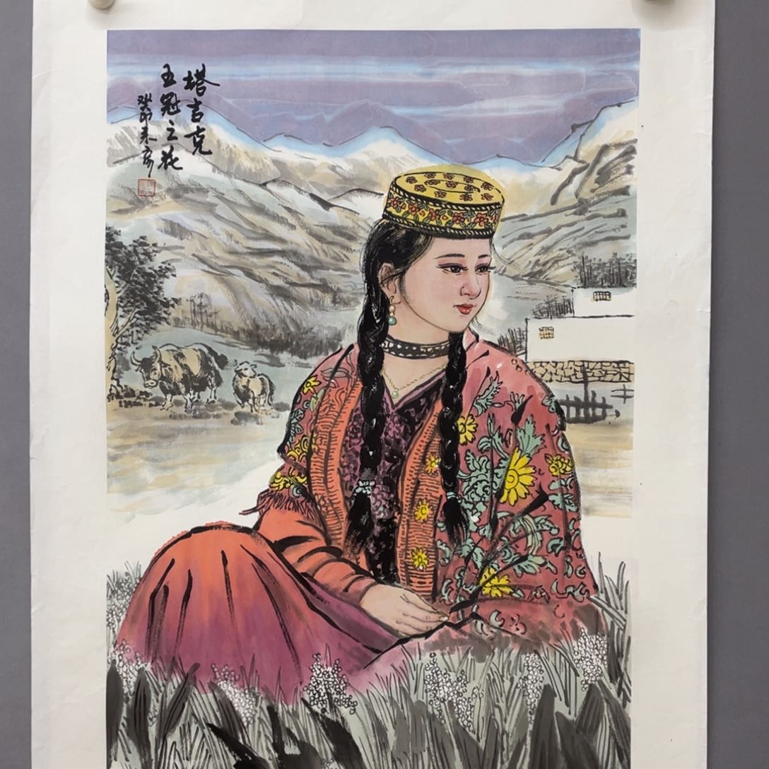 国画艺术家真人手绘