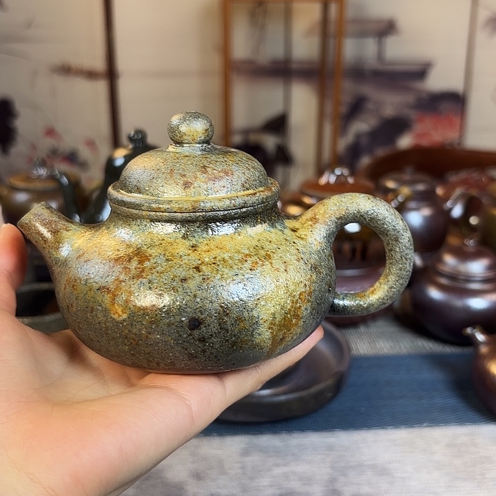 壶柴烧紫砂壶容天