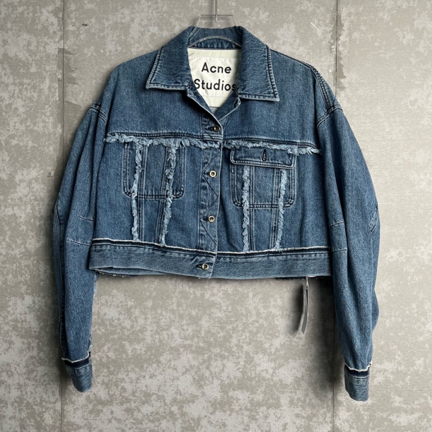 未使用 Acne studio 38/Acne复古短款长袖上衣牛仔外套/12896/JP
