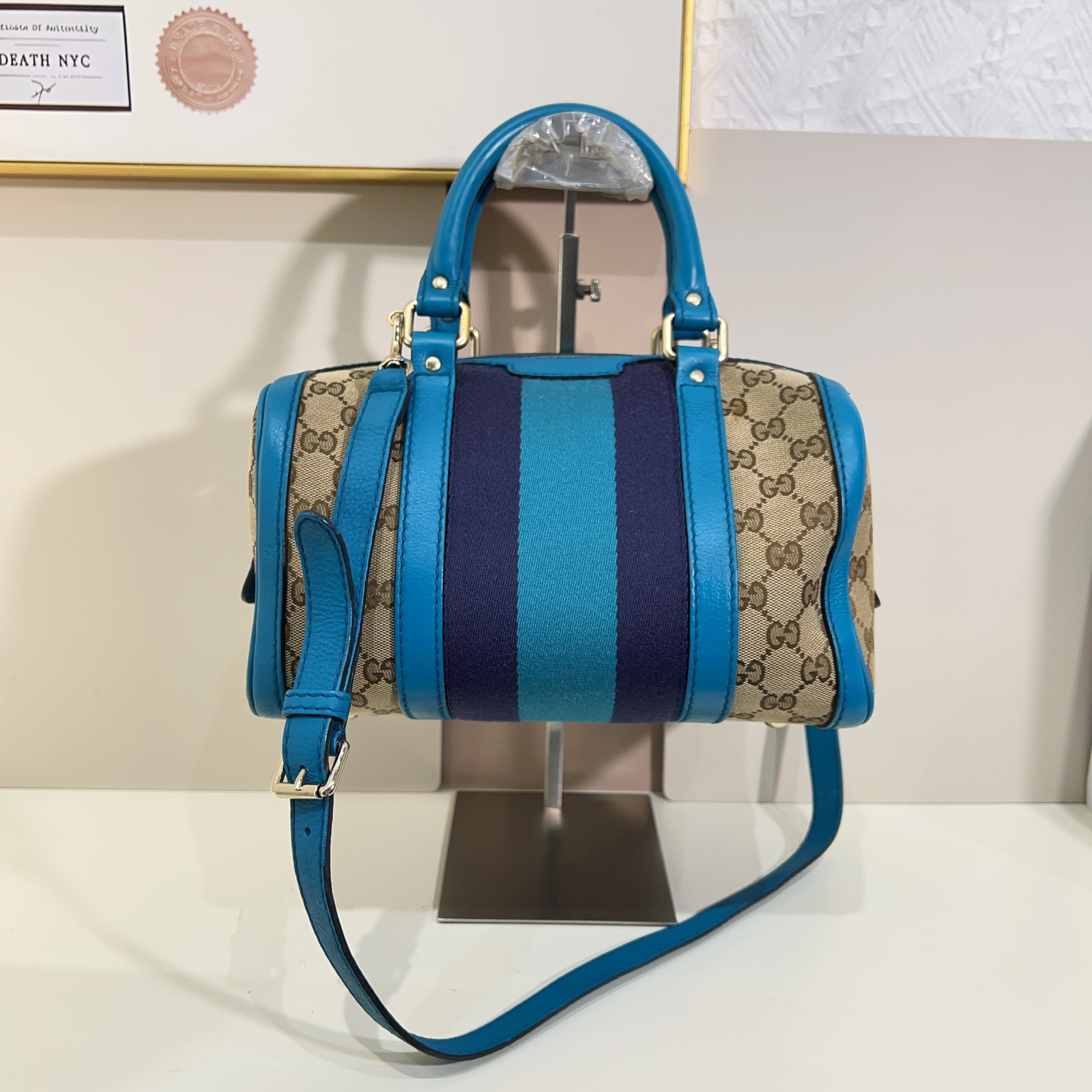 95新 GUCCI/古驰 古驰波士顿手提斜挎包 cj4729