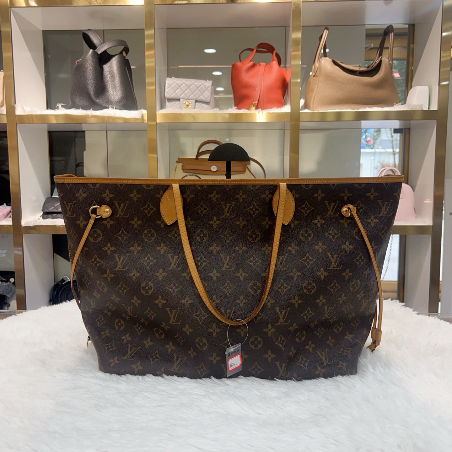 95新 LouisVuitton/路易威登 路易威登老花大号neverfull购物袋08