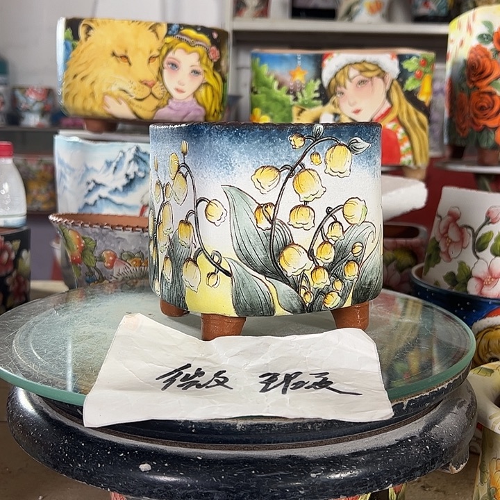 景德镇幸运花盆满38包邮