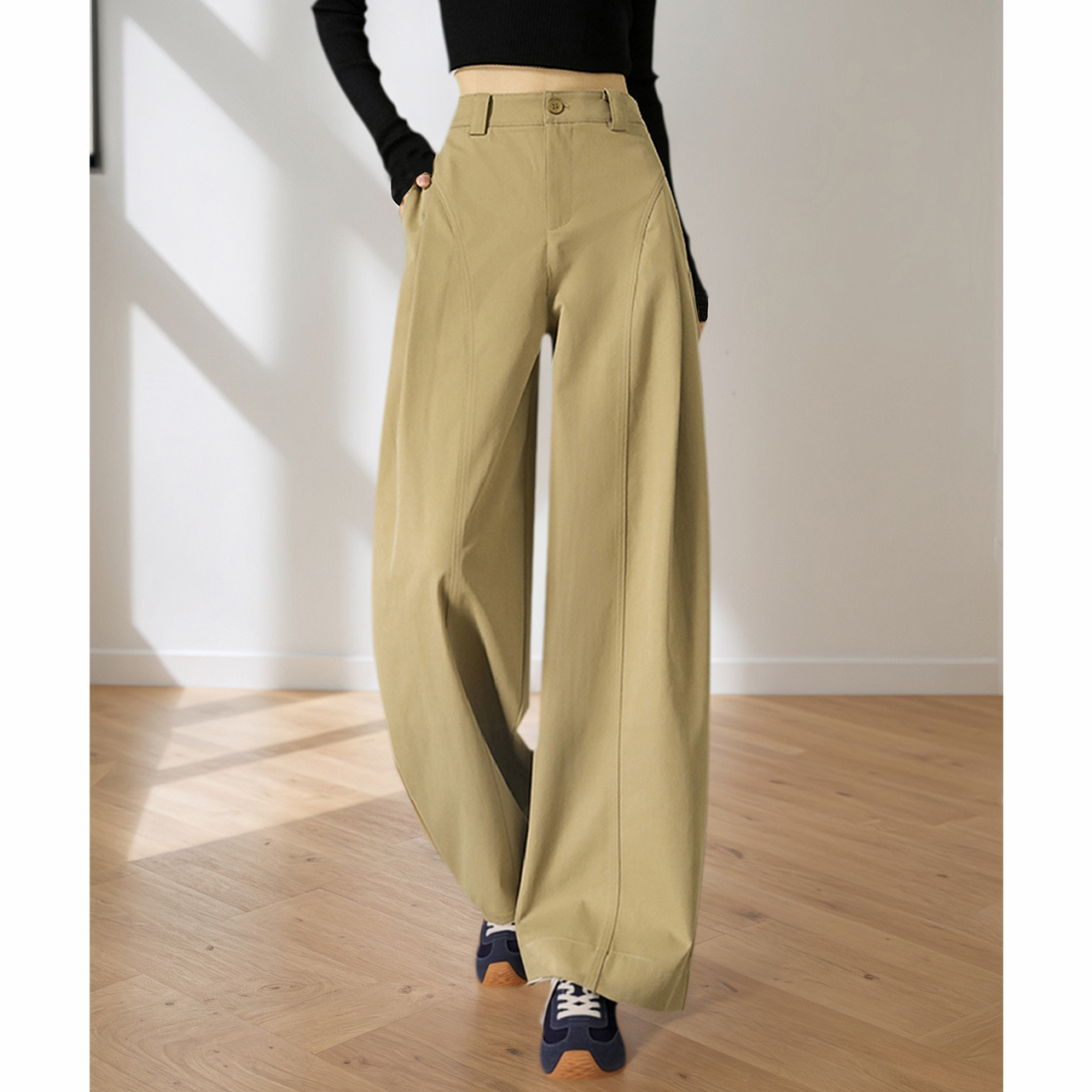 【淼姐专属AAAAA】侧压褶贝斯裤C06K18