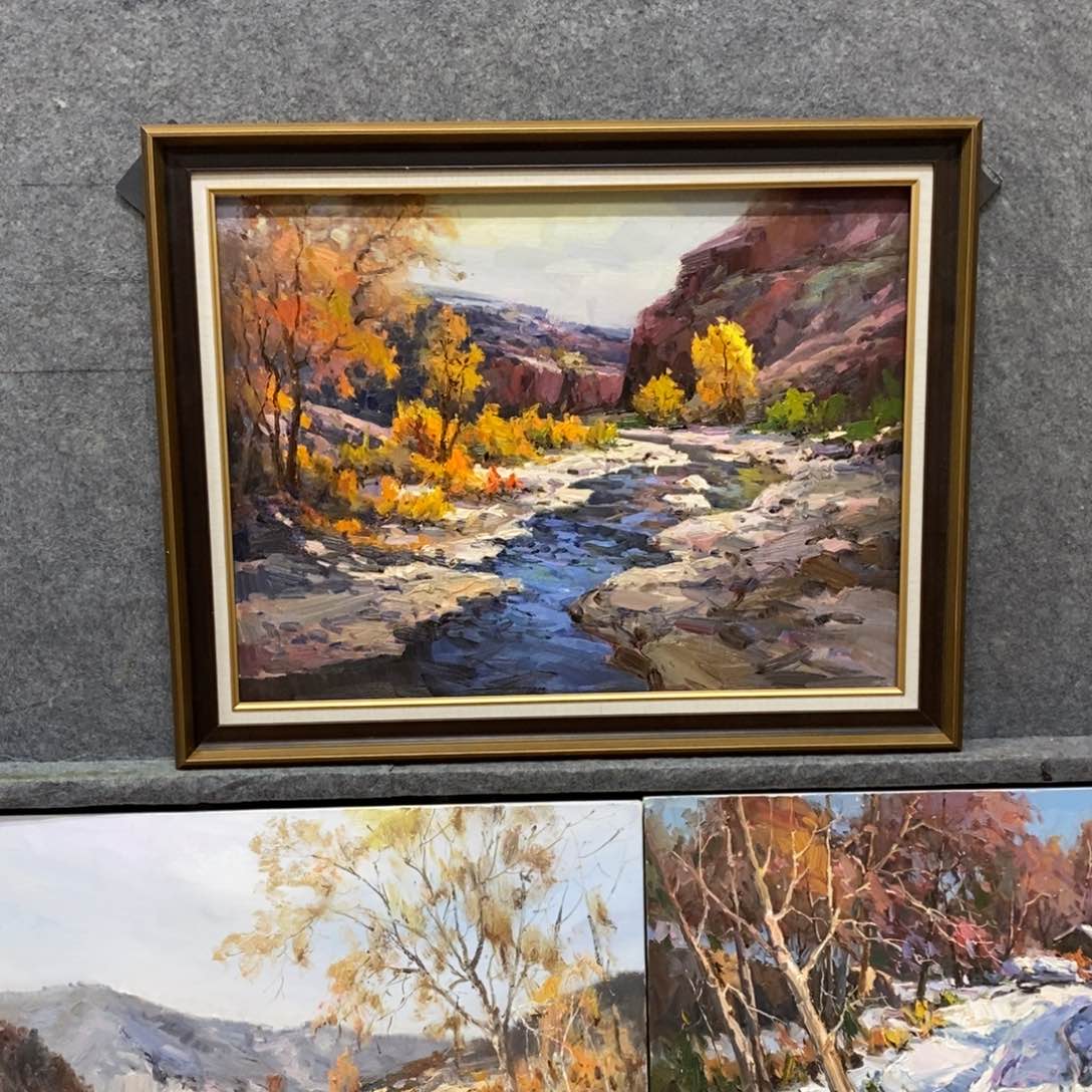 油画带外框油画作品