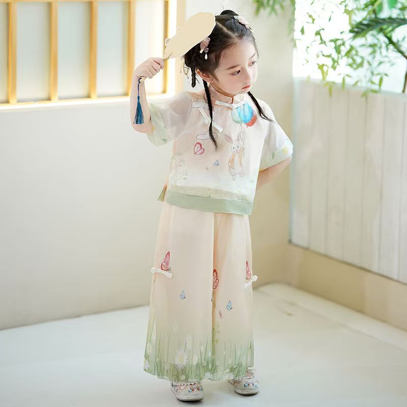 儿童2025夏季新款国风新中式两件套装B2964