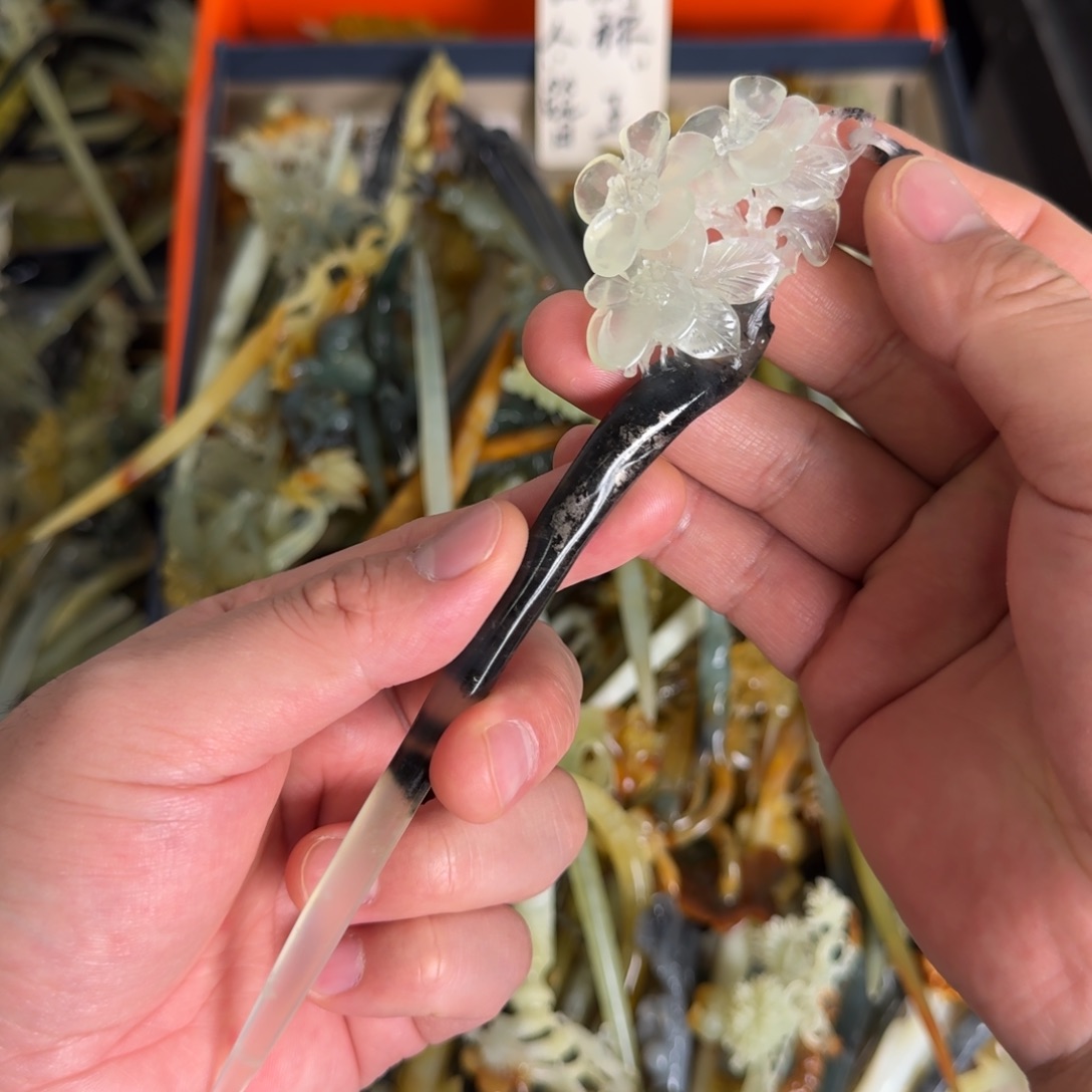 岫玉发饰未镶嵌明君玉簪贼拉好看