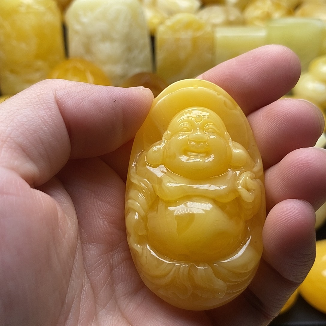 琥珀颈饰未镶嵌琥珀蜜蜡吊坠