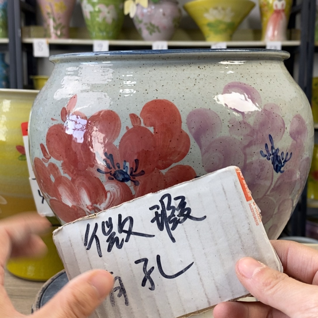 景德镇手工手绘陶瓷花盆
