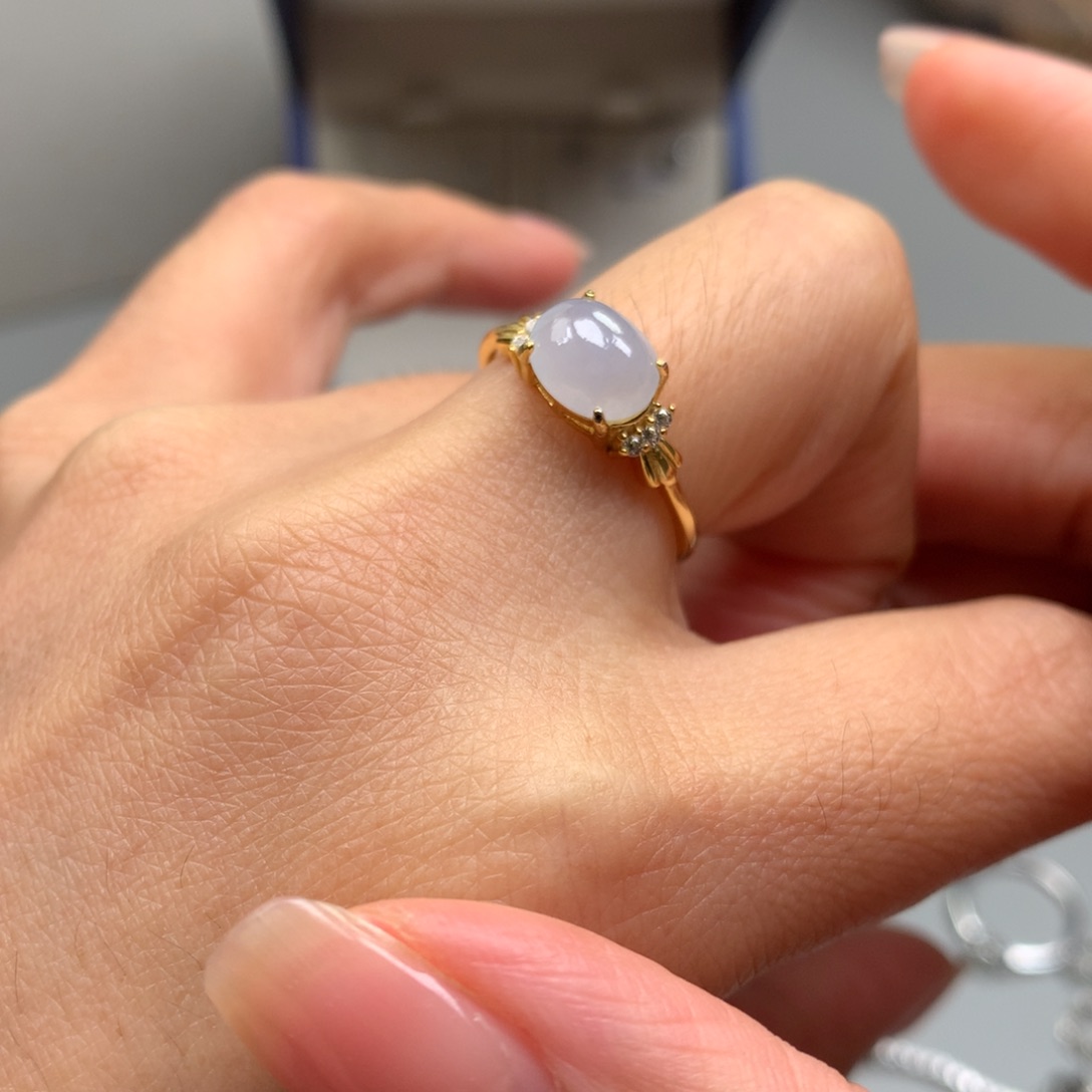 翡翠银S925镶嵌戒指